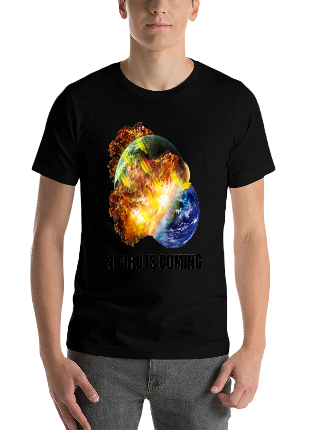 Black Nibiru Is Coming Graphic Tee view 7