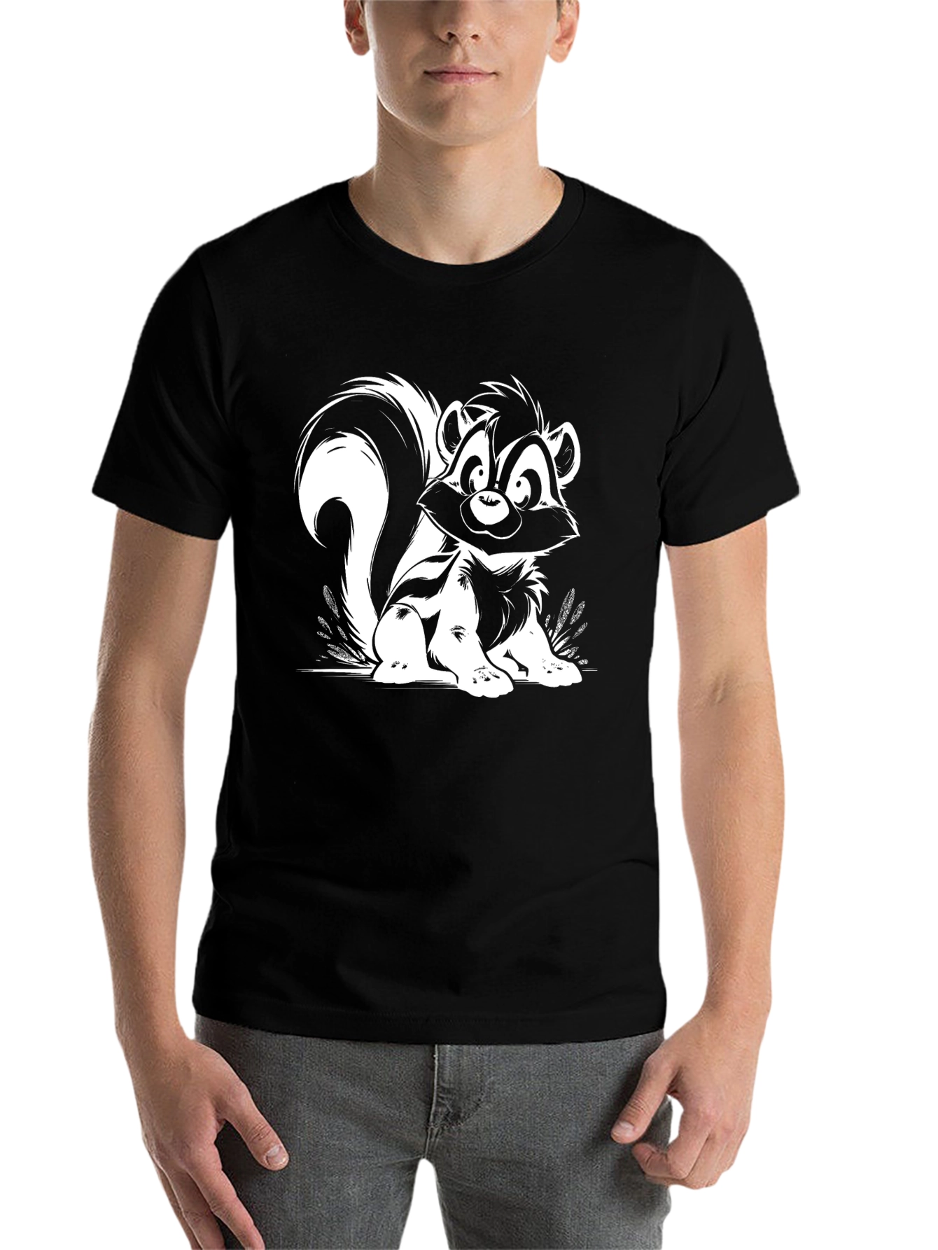 Black Skunk Graphic Tee - Black view 7