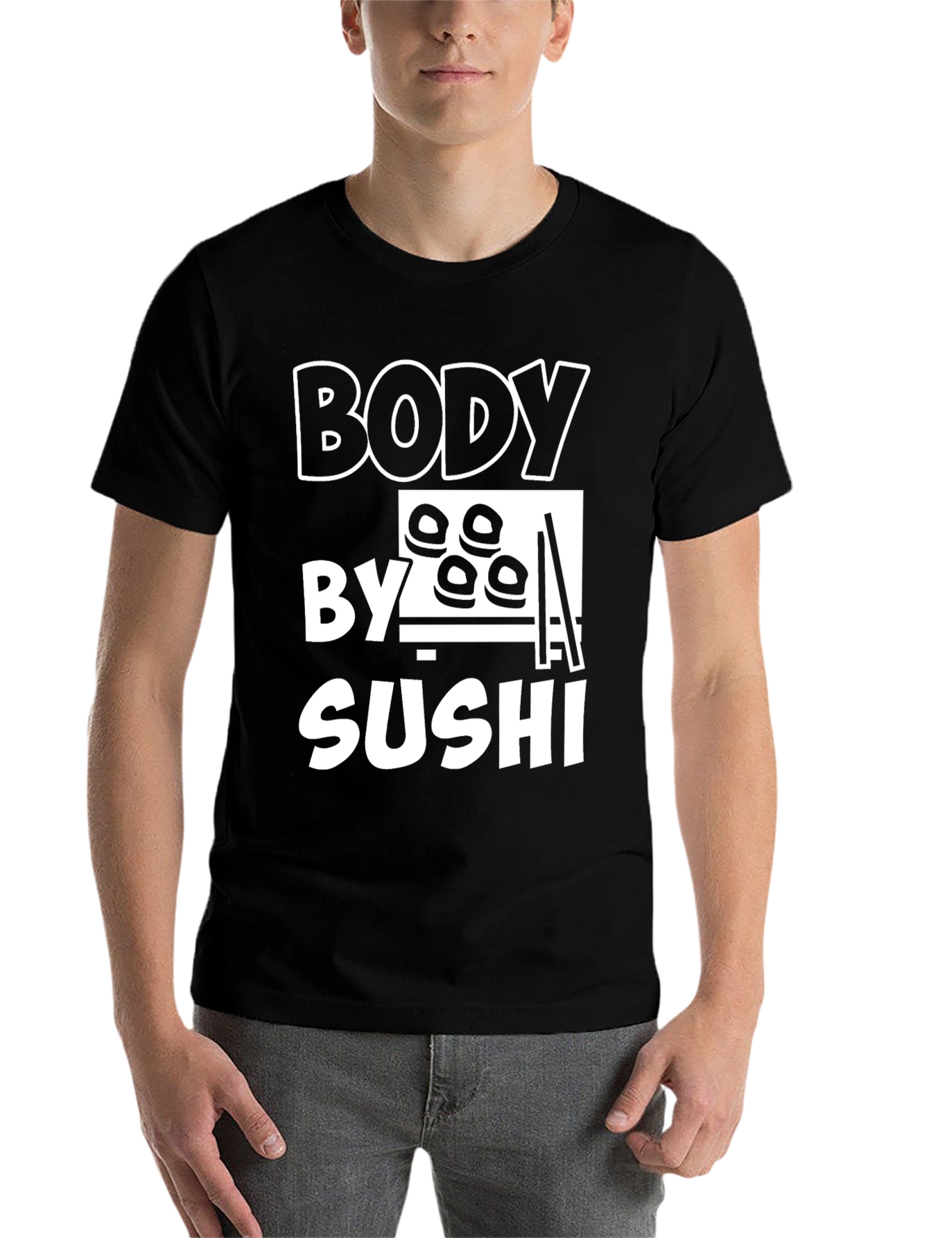 Black Body By Sushi T-Shirt - Funny Foodie Tee view 7