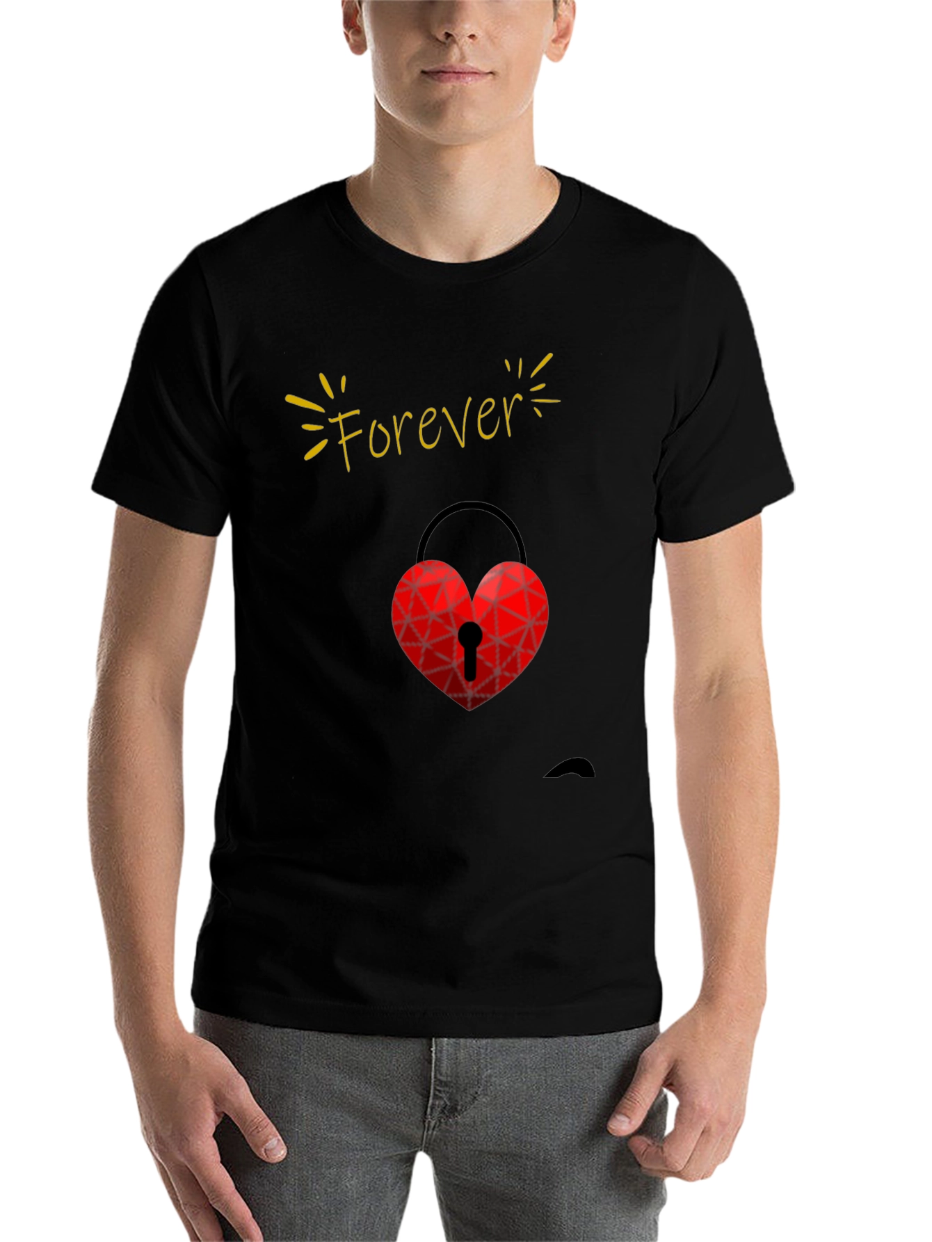 Forever Love Heart Lock T-Shirt - Valentine's Day - 7