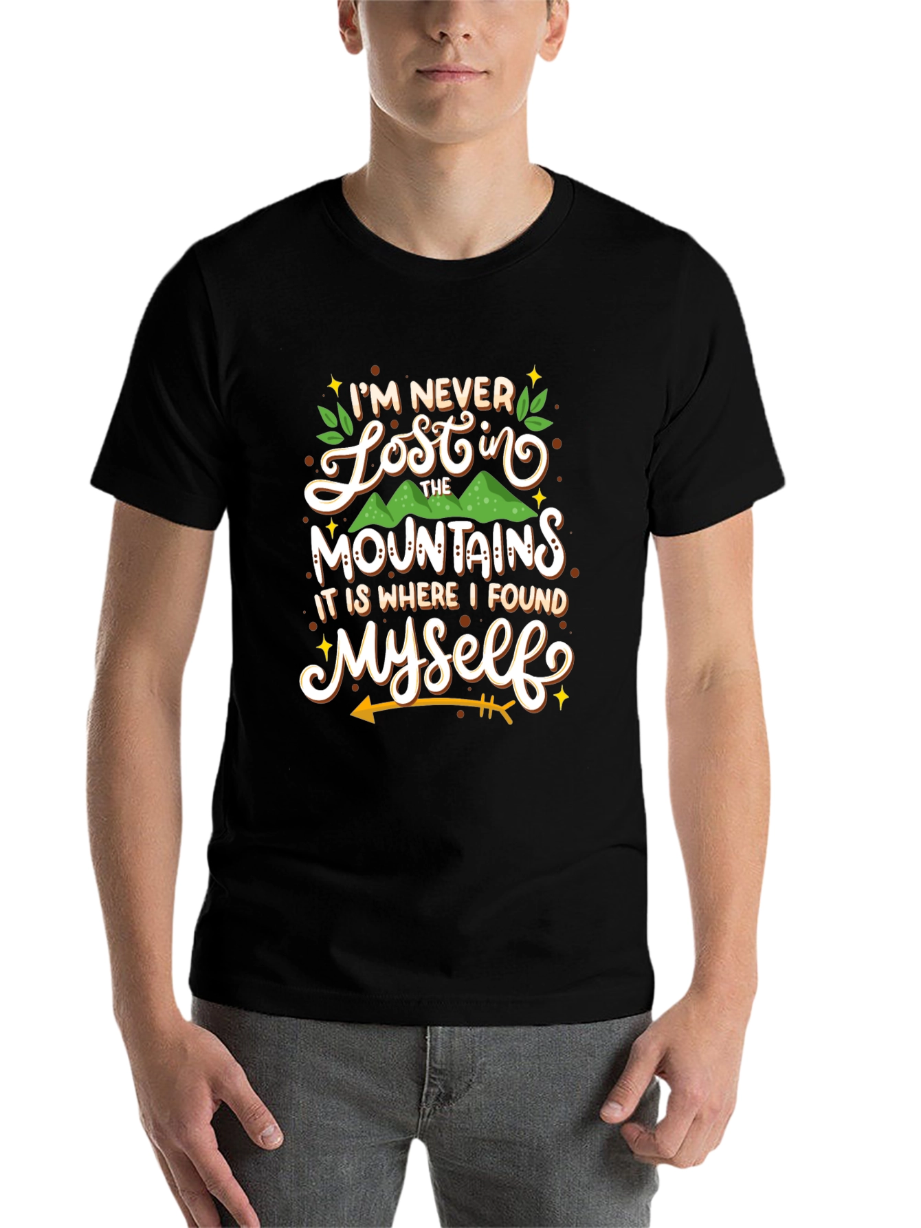 Black Mountain Lover T-Shirt: Never Lost, Found Myself view 7
