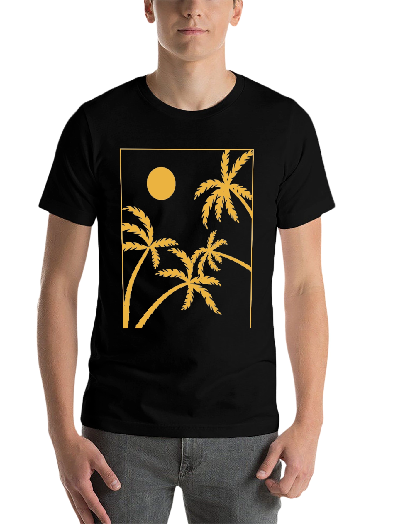 Black Palm Tree Graphic Tee - Tropical Vibes view 7