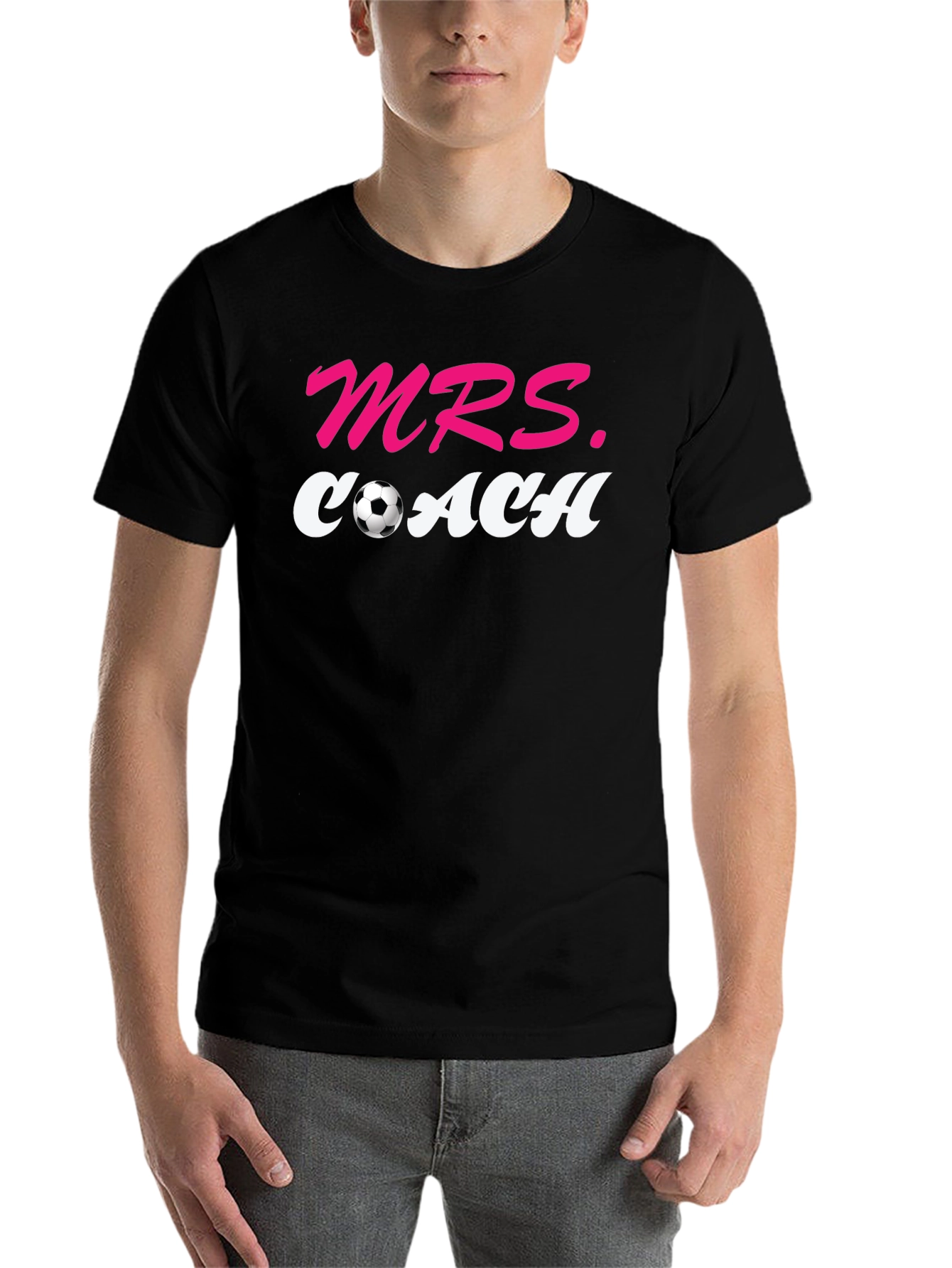 Black Mrs. Coach Soccer T-Shirt - Women's Sports Tee view 7