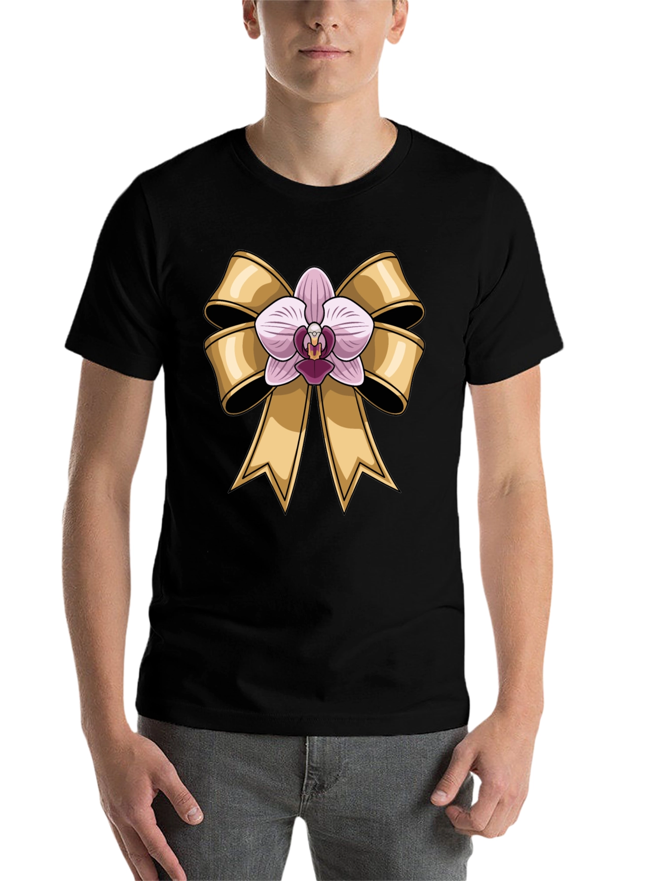 Black Orchid Bow Black T-Shirt view 7