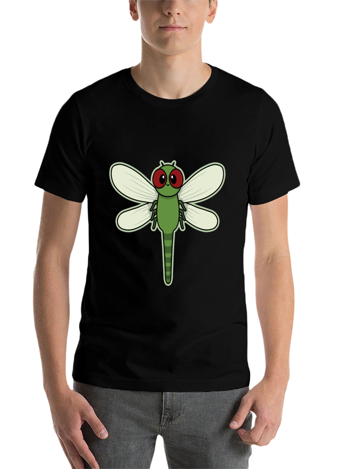 Dragonfly Graphic Tee - Black Cotton Comfort - 7