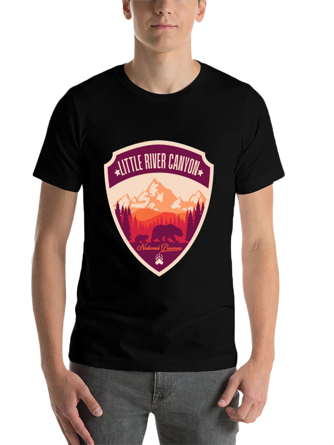 Black Little River Canyon National Reserve T-Shirt view 7