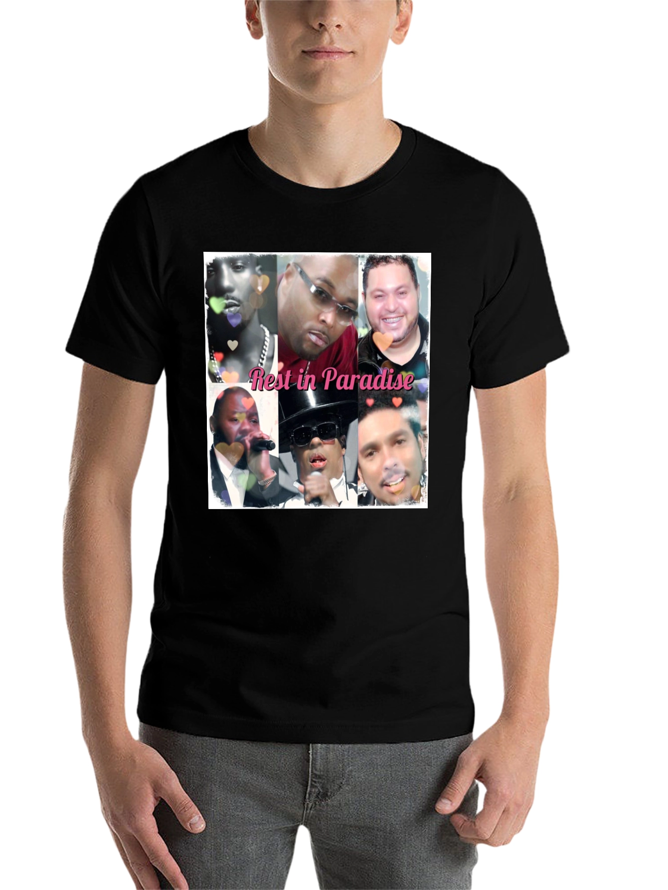 Black Rest in Paradise Memorial Tribute T-Shirt view 7