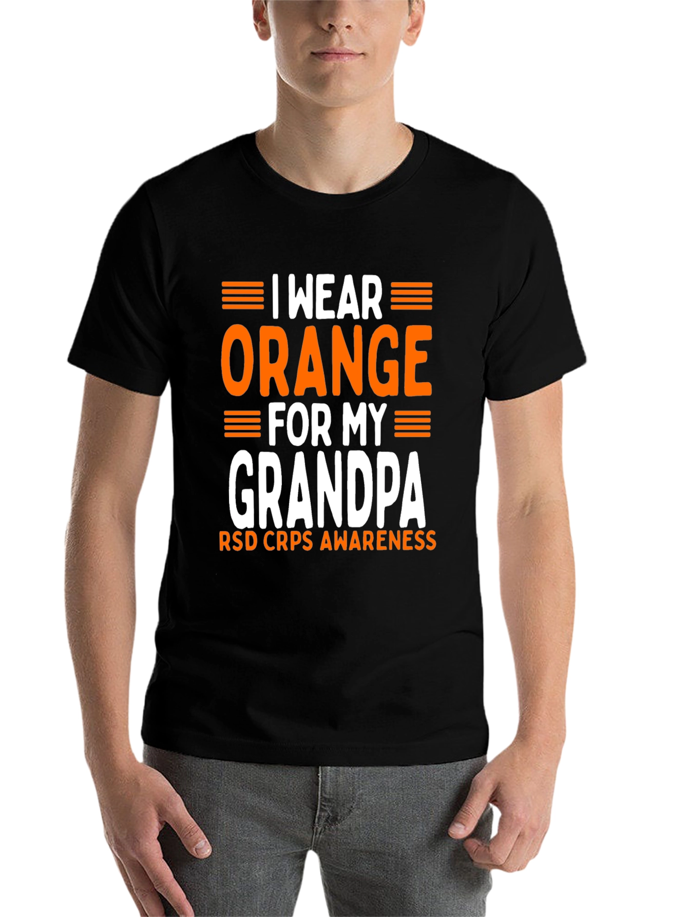 I Wear Orange For My Grandpa Awareness T-Shirt - 7
