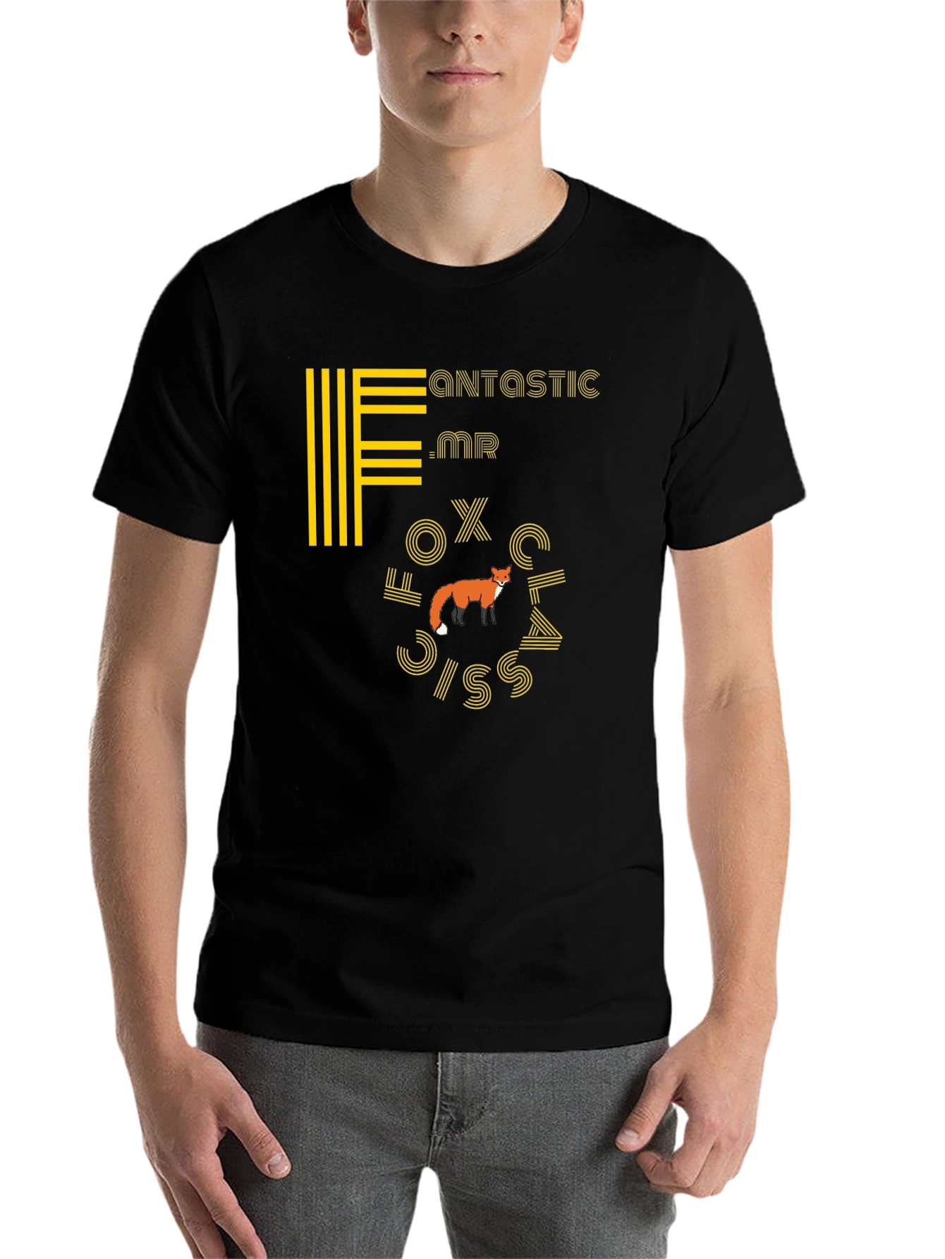 Black Fantastic Mr. Fox T-Shirt - Stylish Graphic Tee view 7