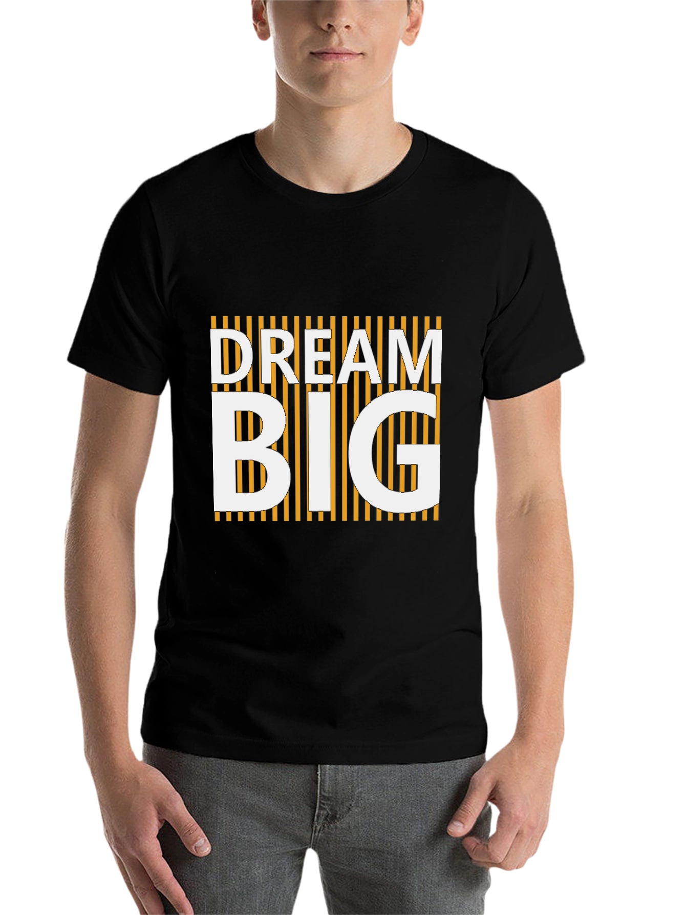 Black Dream Big Graphic Tee - Black Crew Neck view 7