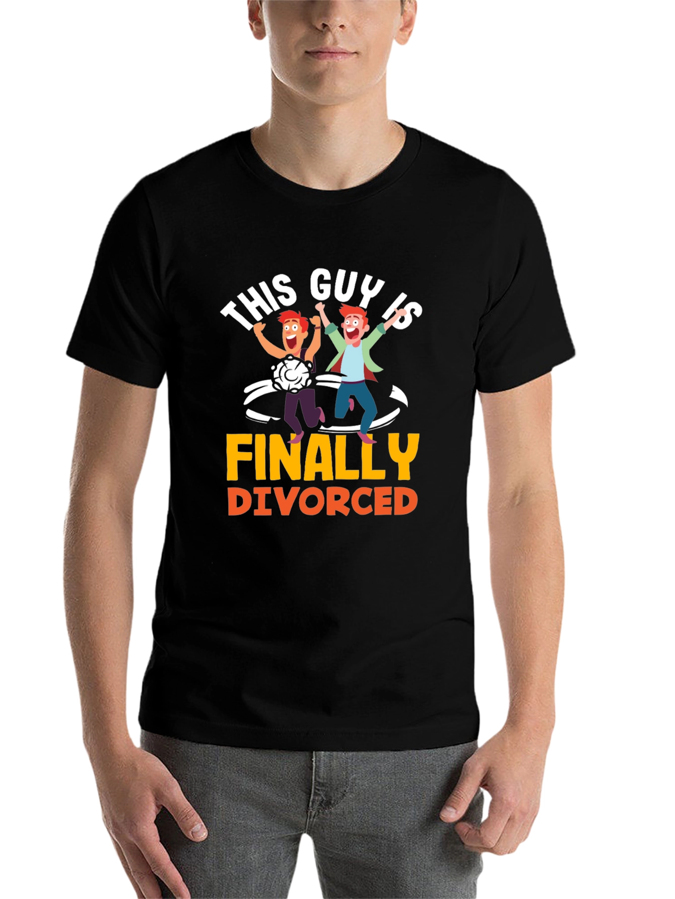 Black Finally Divorced T-Shirt view 7