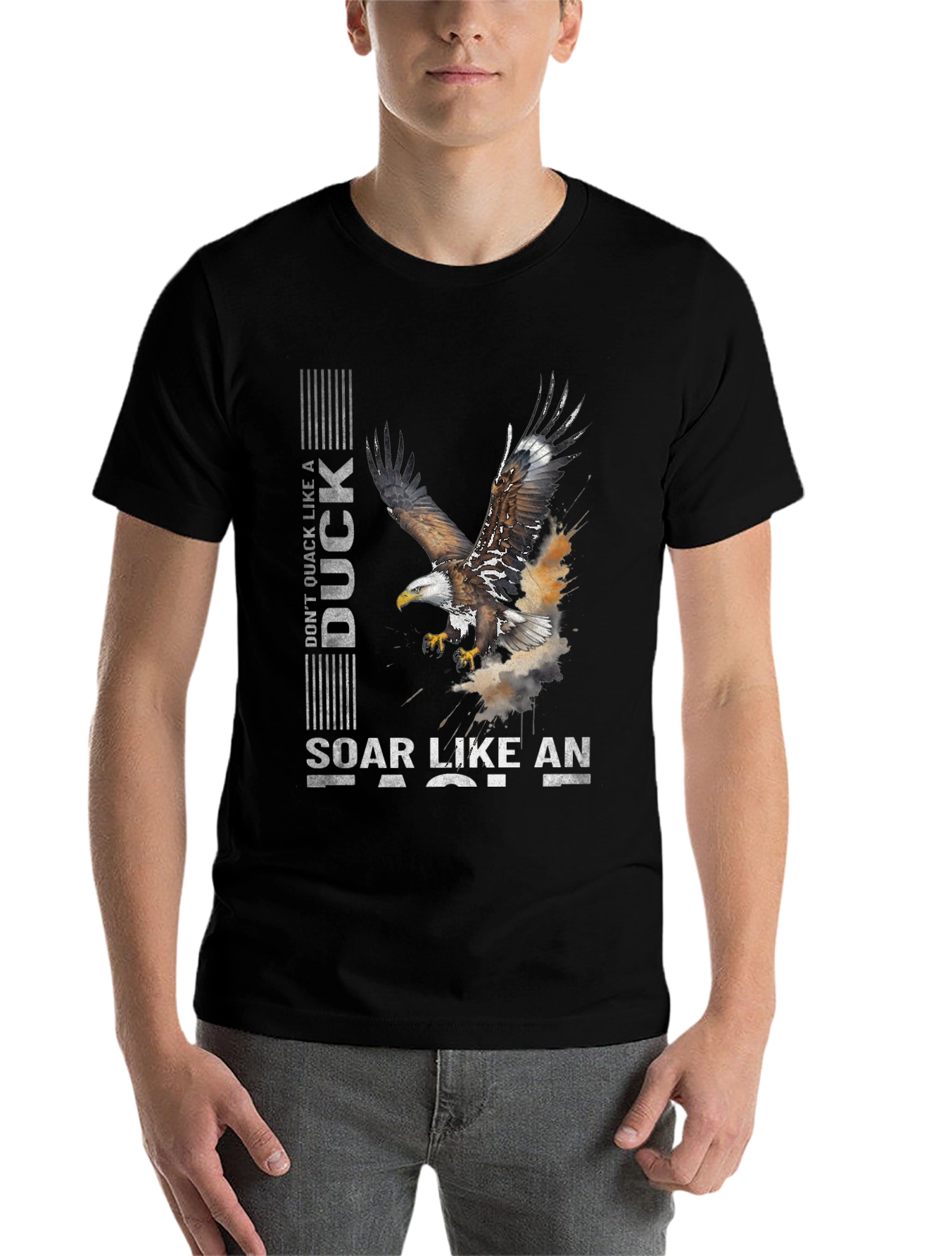 Black Don't Quack Like a Duck, Soar Like an Eagle Graphic Tee view 7
