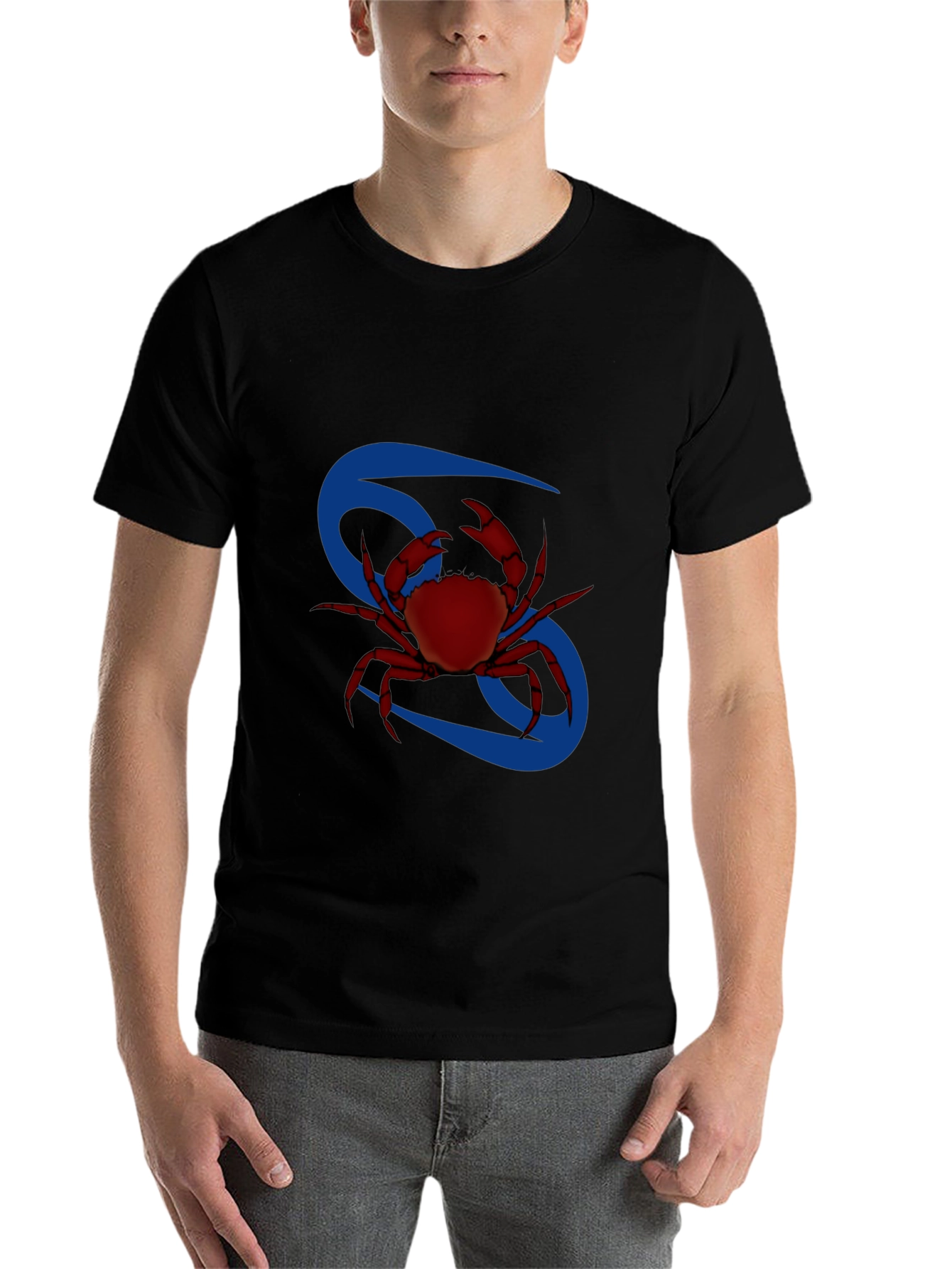 Cancer Zodiac T-Shirt - Red Crab Design - 7