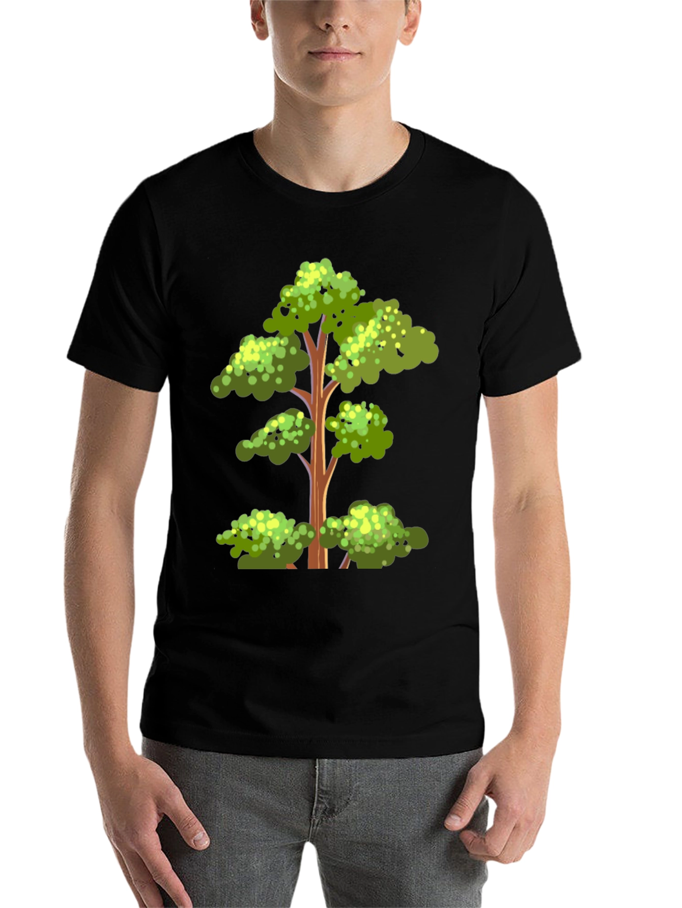 Black Tree Graphic Tee - Nature Inspired Menswear view 7