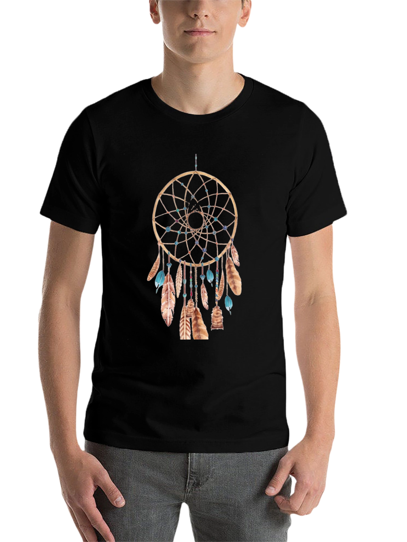 Black Dreamcatcher Graphic T-Shirt view 7