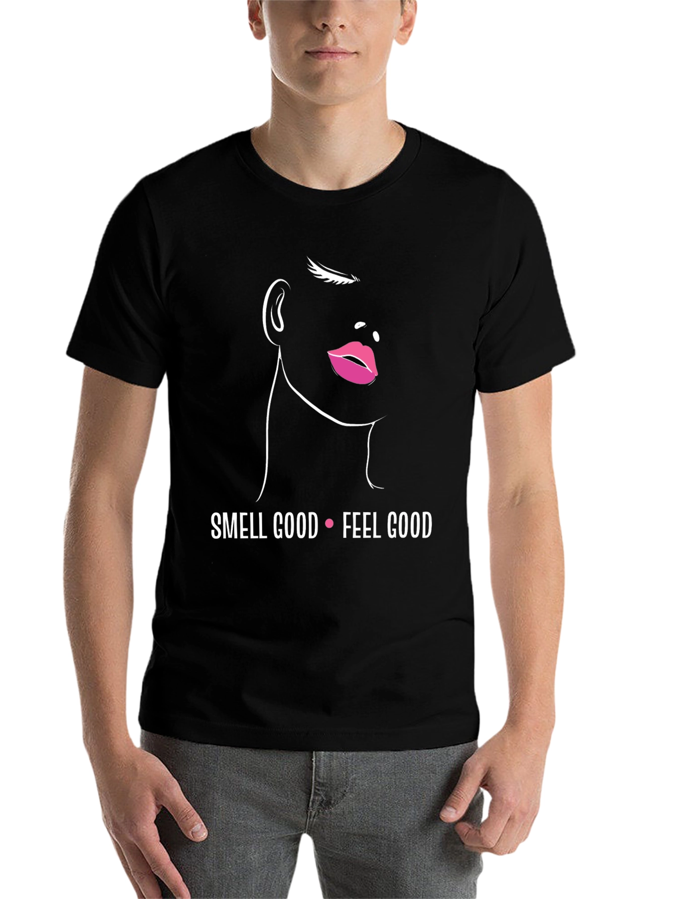 Black Smell Good Feel Good Graphic Tee view 7