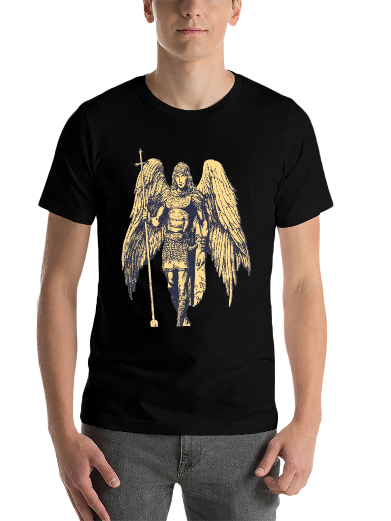 Black Angel Graphic Black T-Shirt view 7