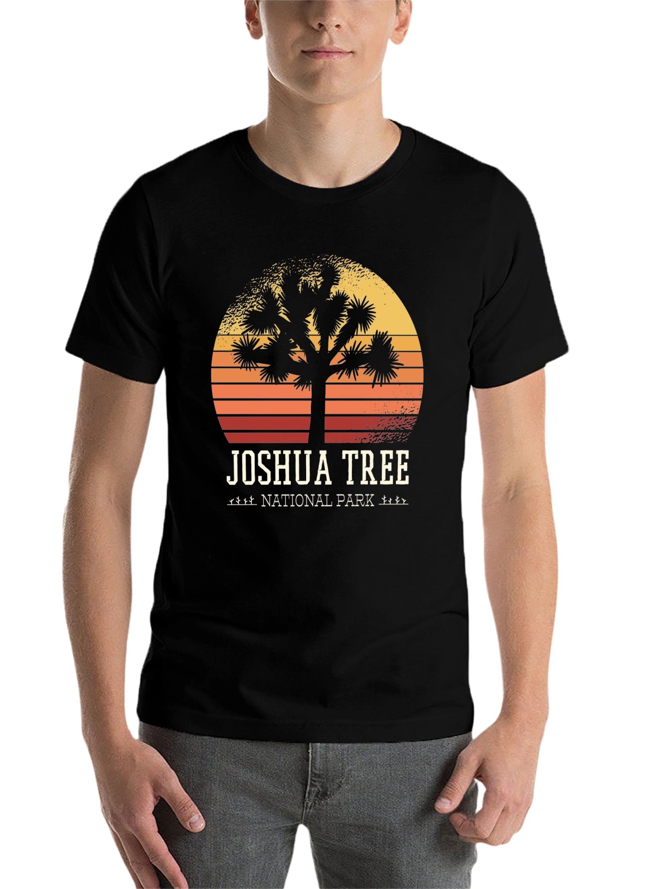 Black Joshua Tree National Park Graphic Tee view 7