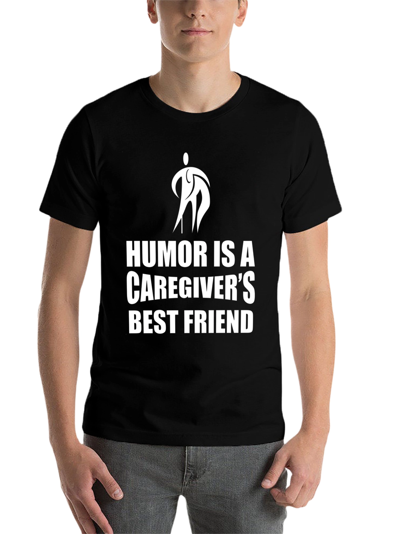 Black Humor is a Caregiver's Best Friend T-Shirt view 7