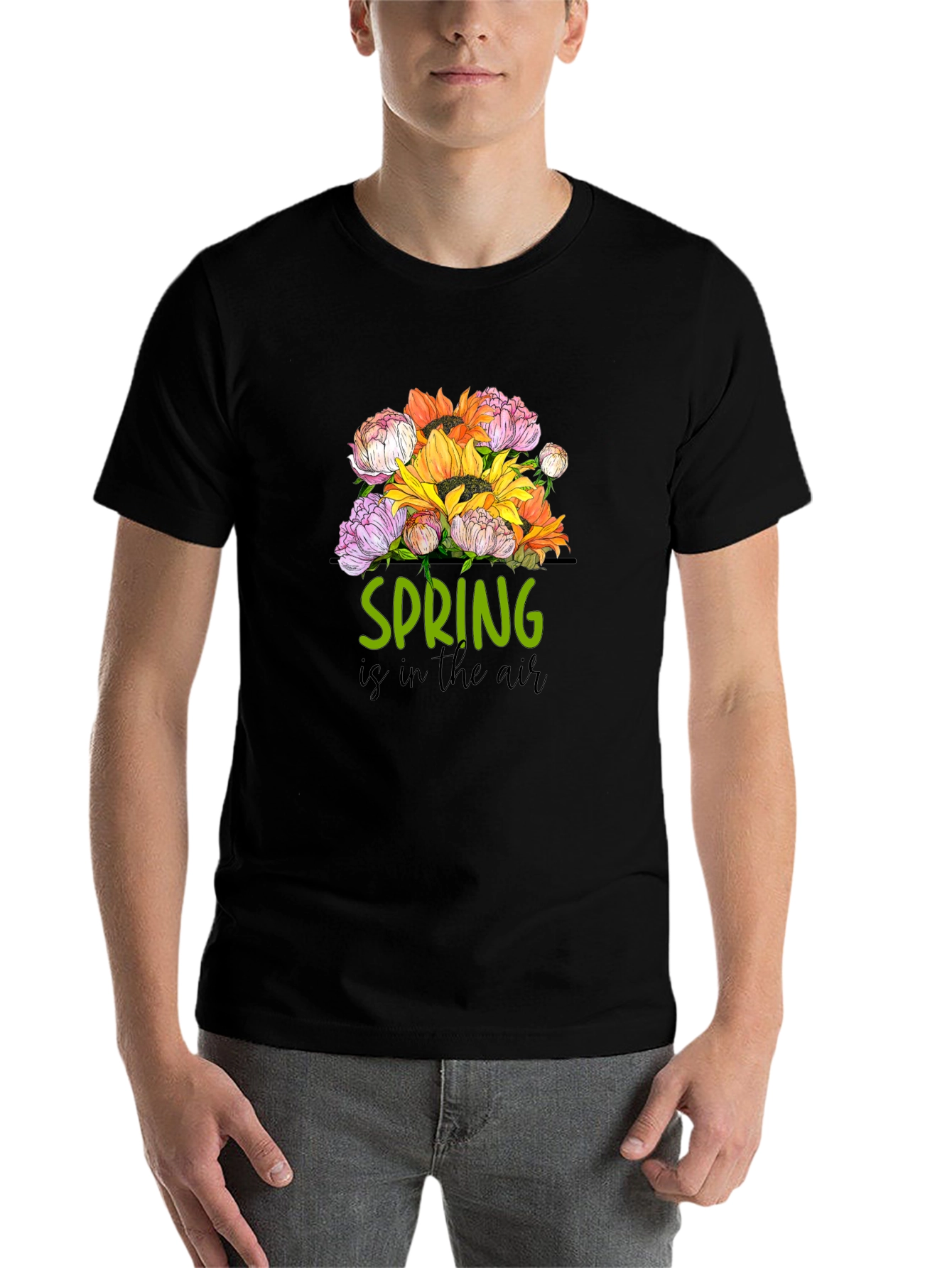 Black Spring is in the Air Graphic T-Shirt view 7
