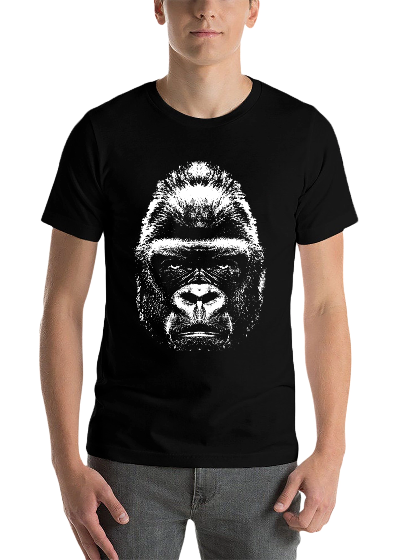 Black Black Gorilla Graphic T-Shirt view 7