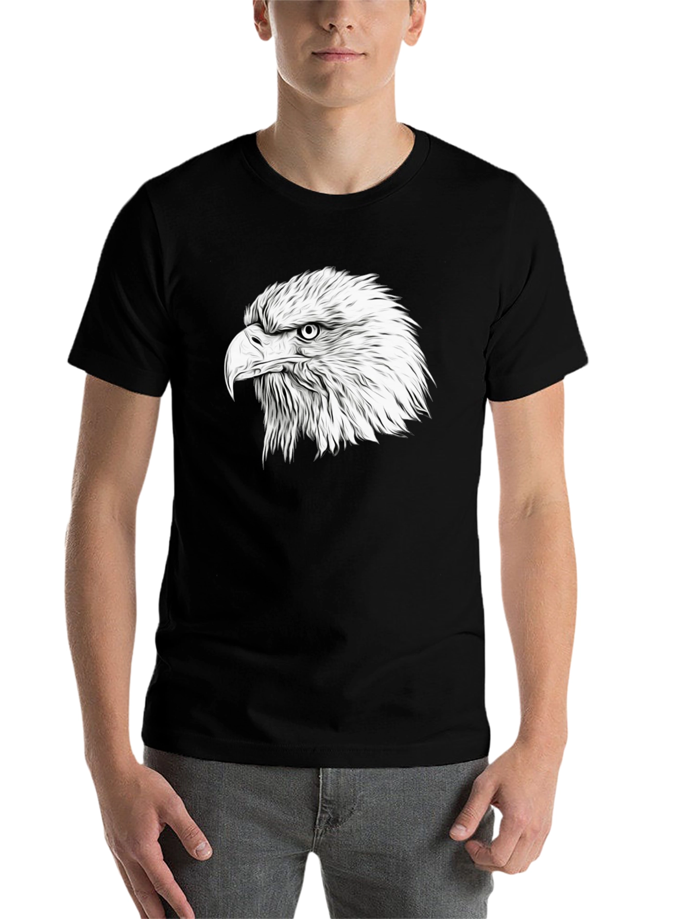 Black Black Eagle Graphic T-Shirt view 7