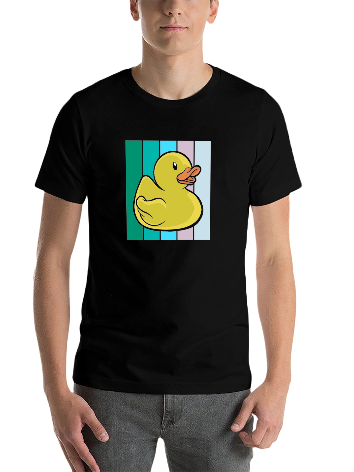 Black Rubber Duck T-Shirt - Fun and Quirky Design view 7