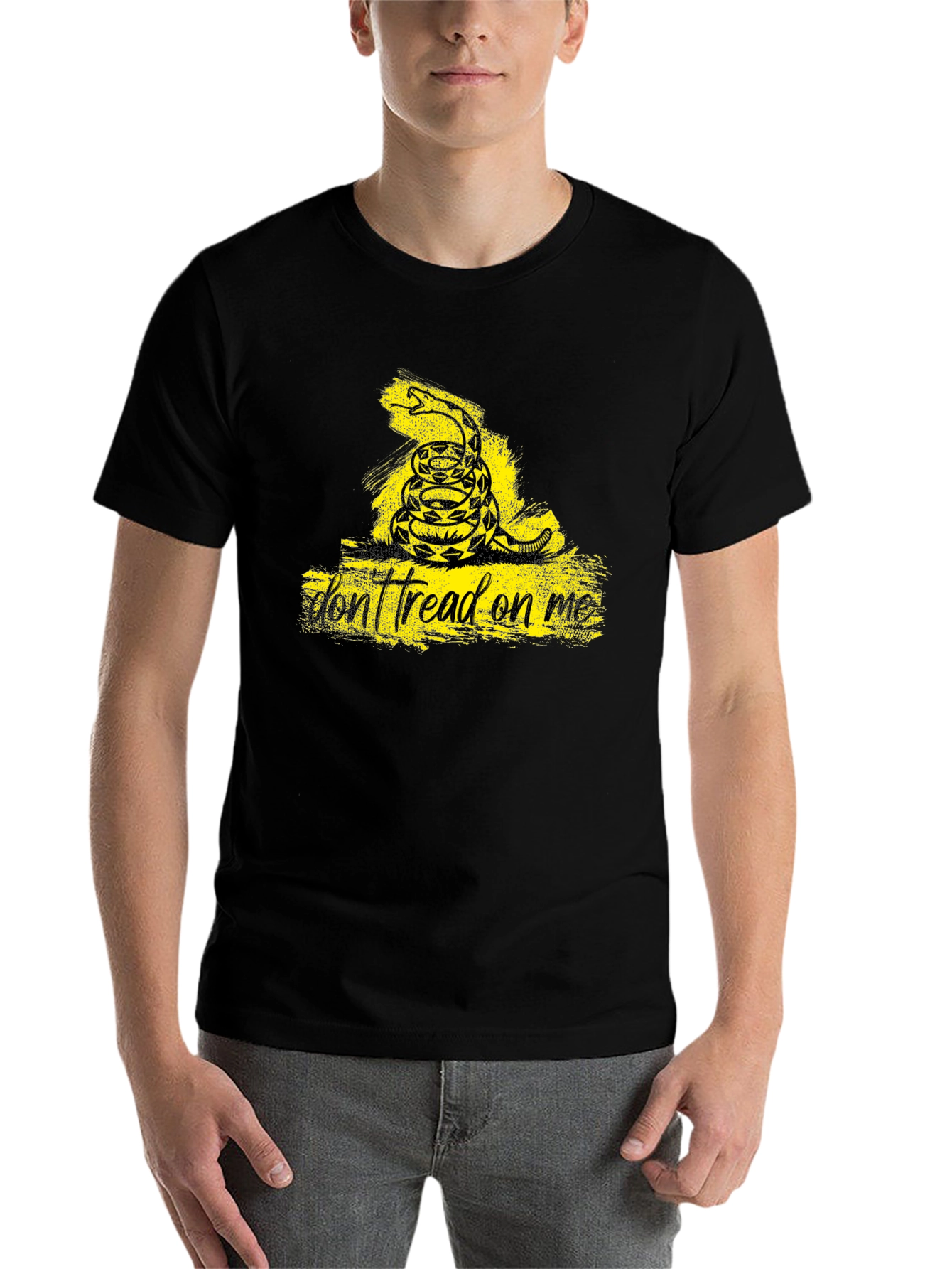 Black Don't Tread On Me T-Shirt - Black view 7