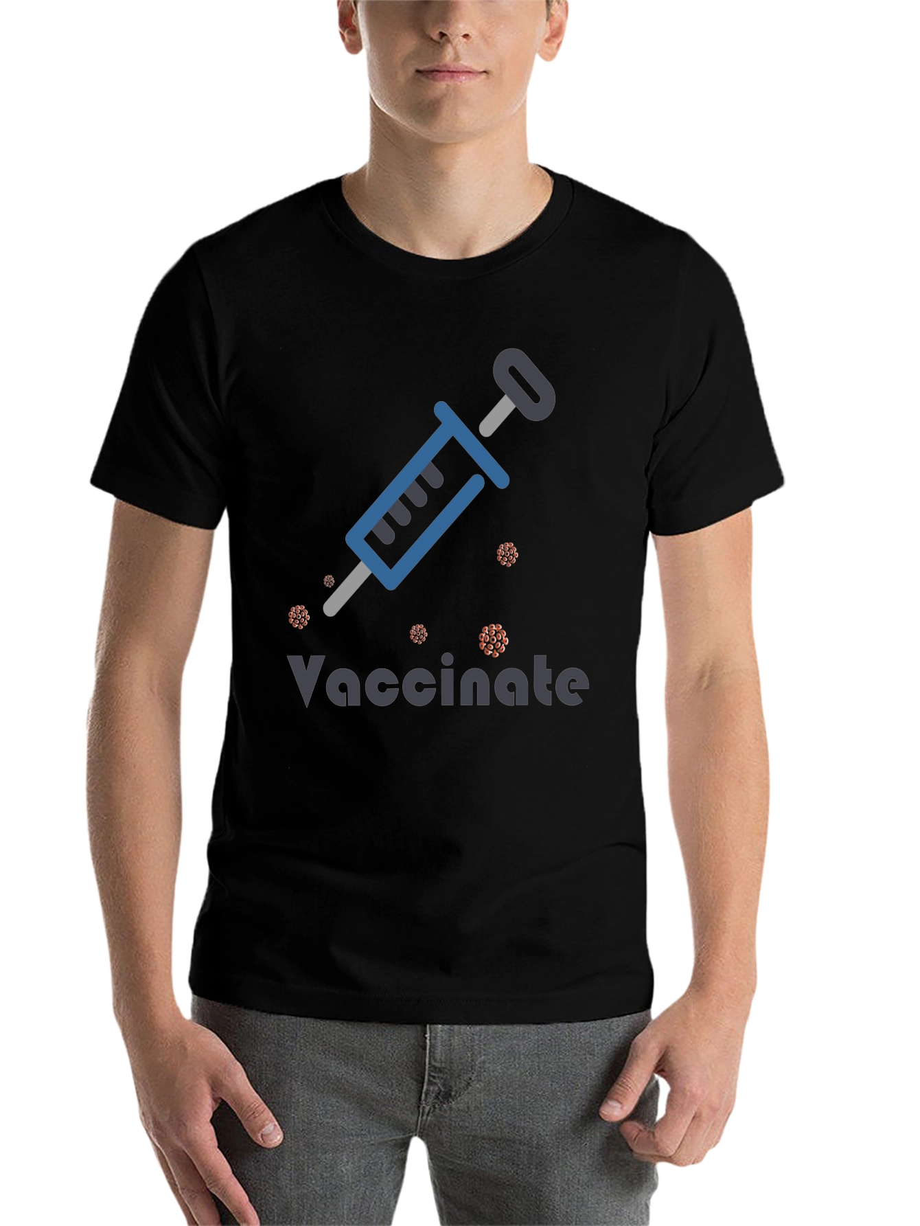 Black Vaccinate Graphic T-Shirt view 7