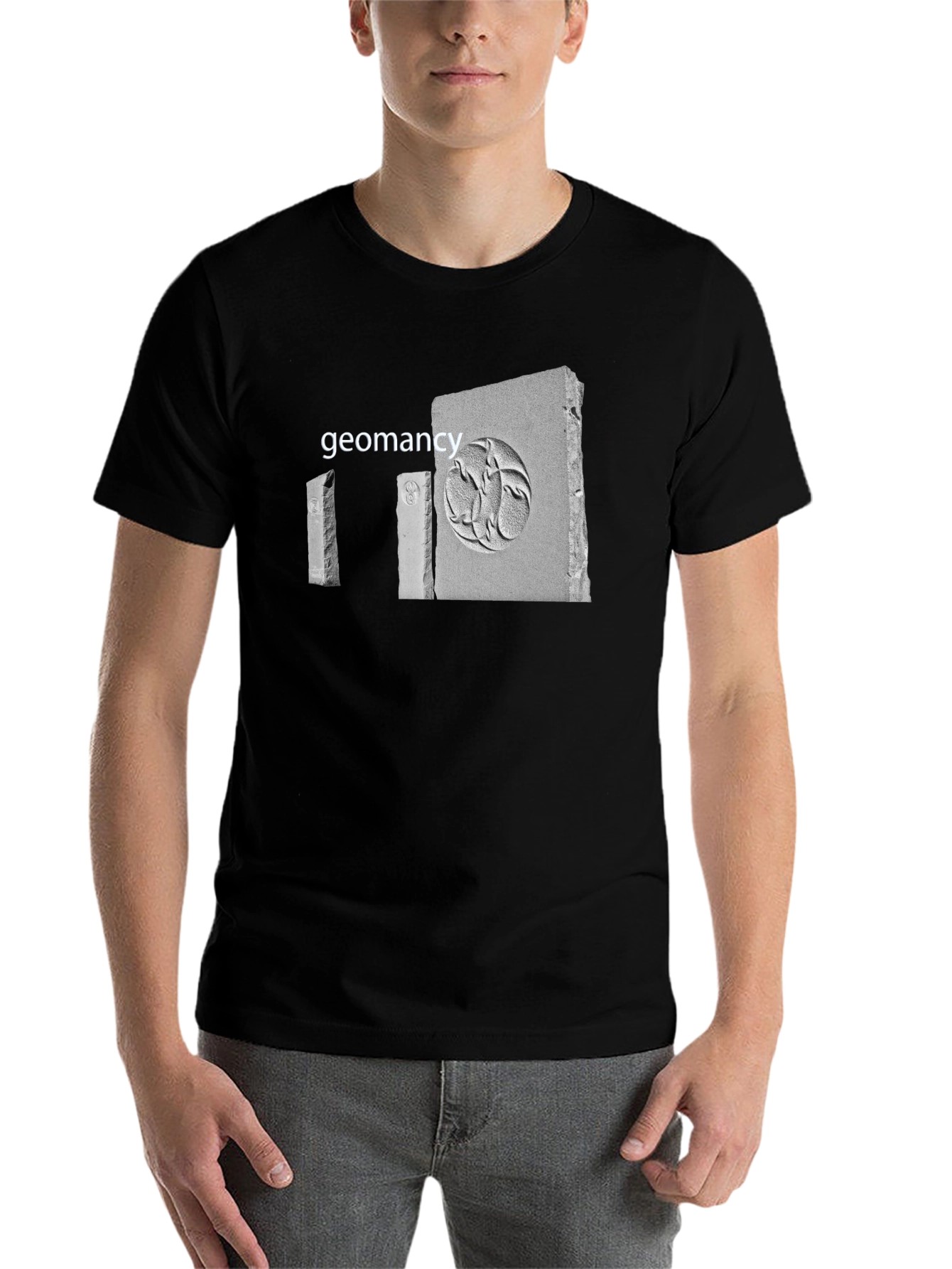 Black Geomancy Print Graphic T-Shirt view 7