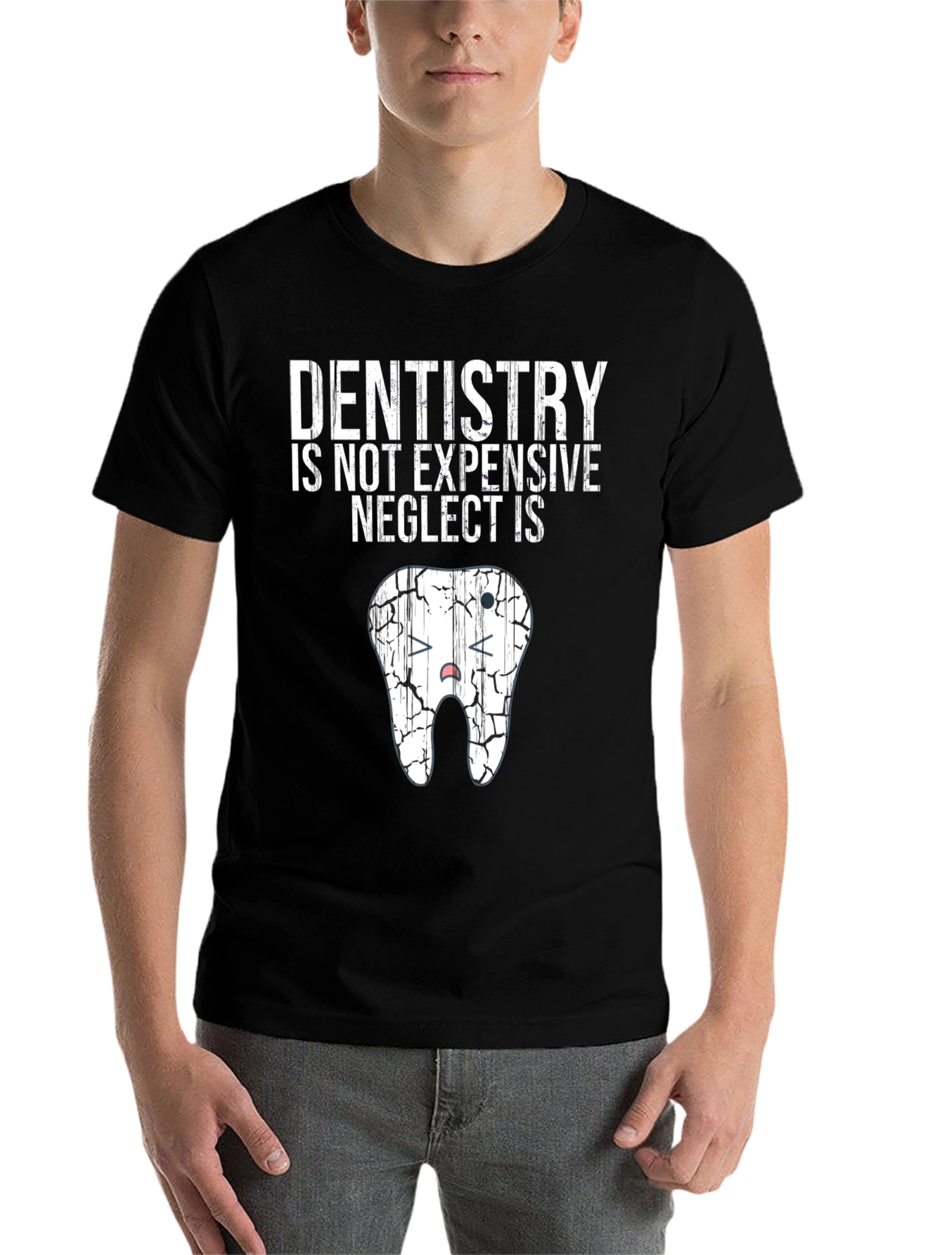 Black Dentistry Neglect Funny Graphic Tee view 7