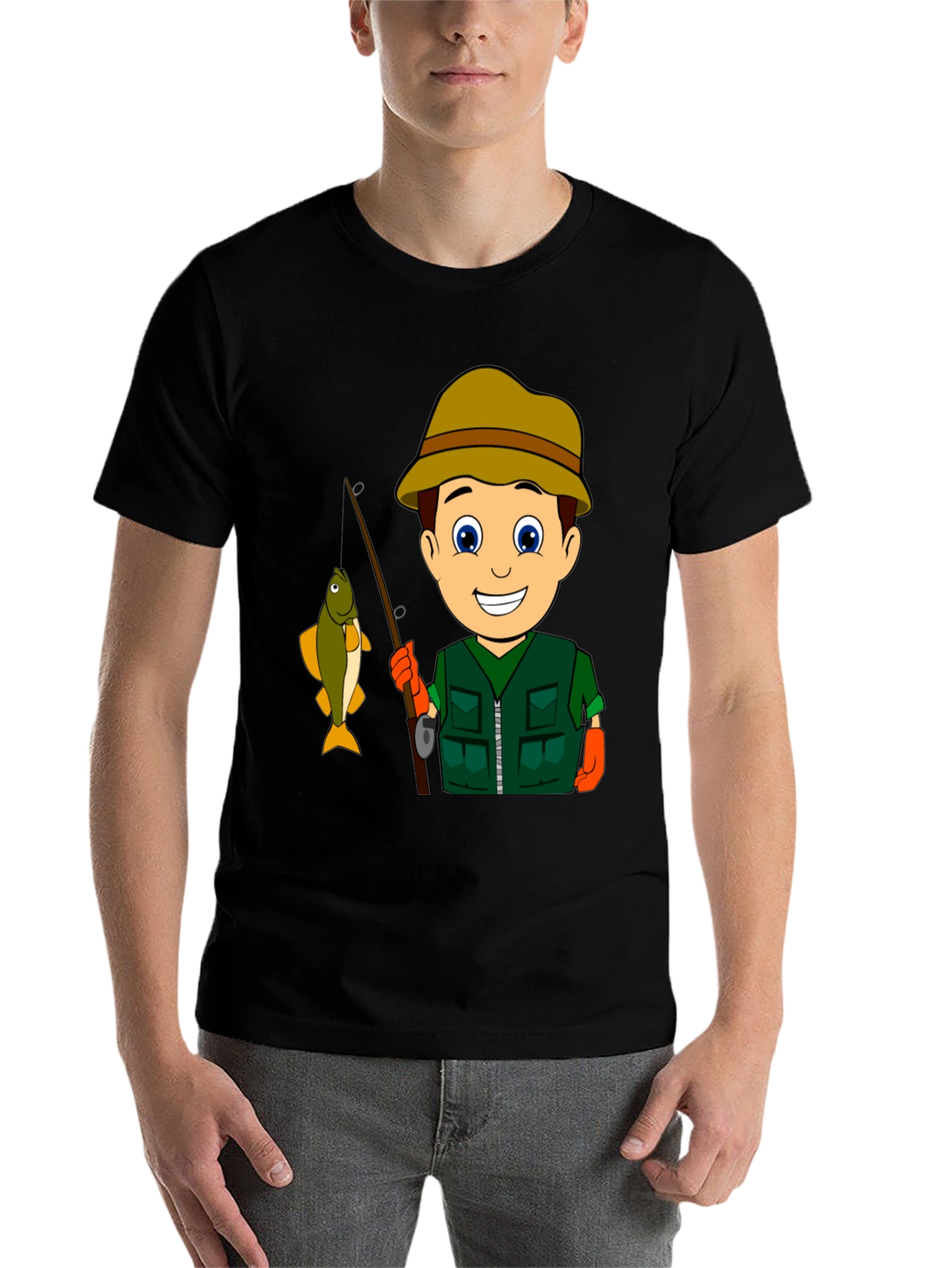 Black Fishing Boy T-Shirt view 7