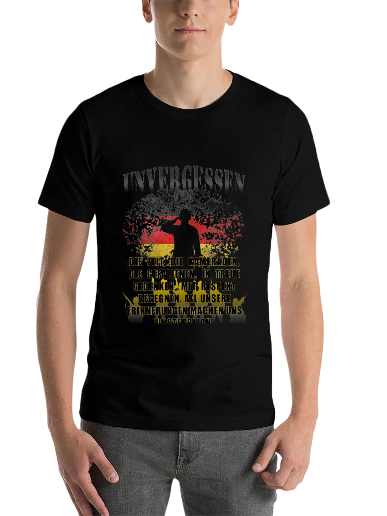 Black Unvergessen German Pride T-Shirt view 7