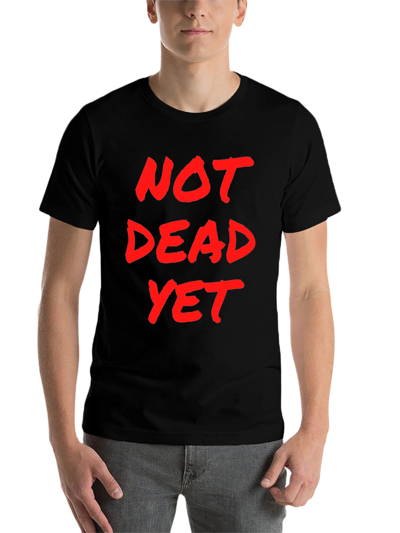 Black Not Dead Yet Graphic T-Shirt - Men's Black Tee view 7