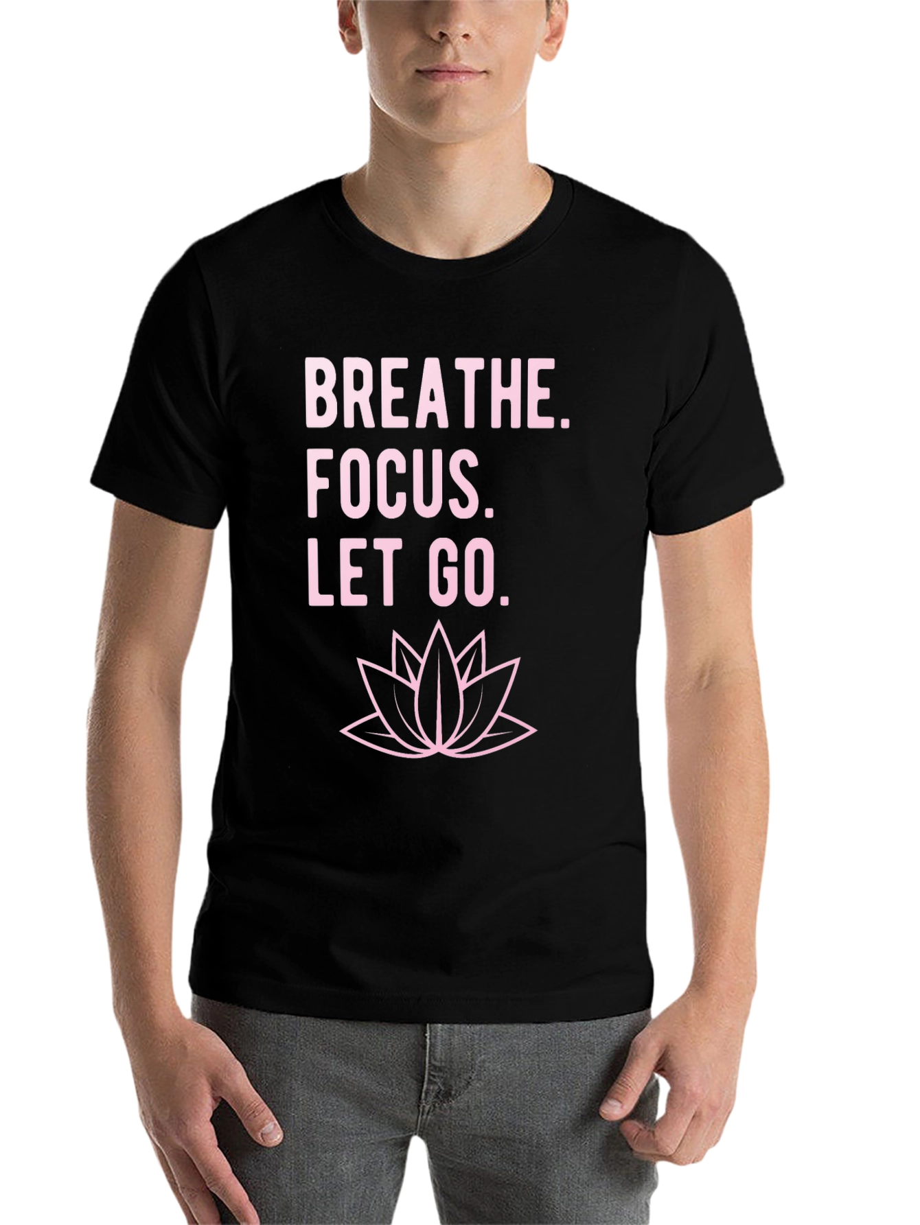 Black Breathe Focus Let Go T-Shirt - Black view 7