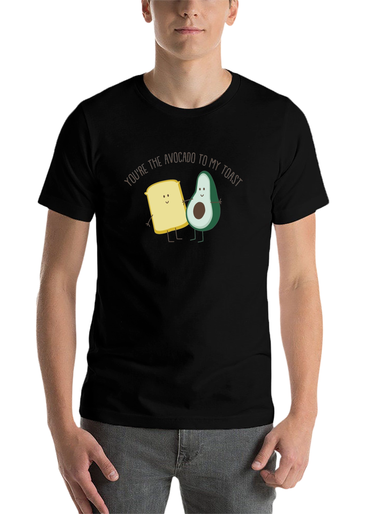 Black Avocado Toast Funny Graphic Tee - Black view 7