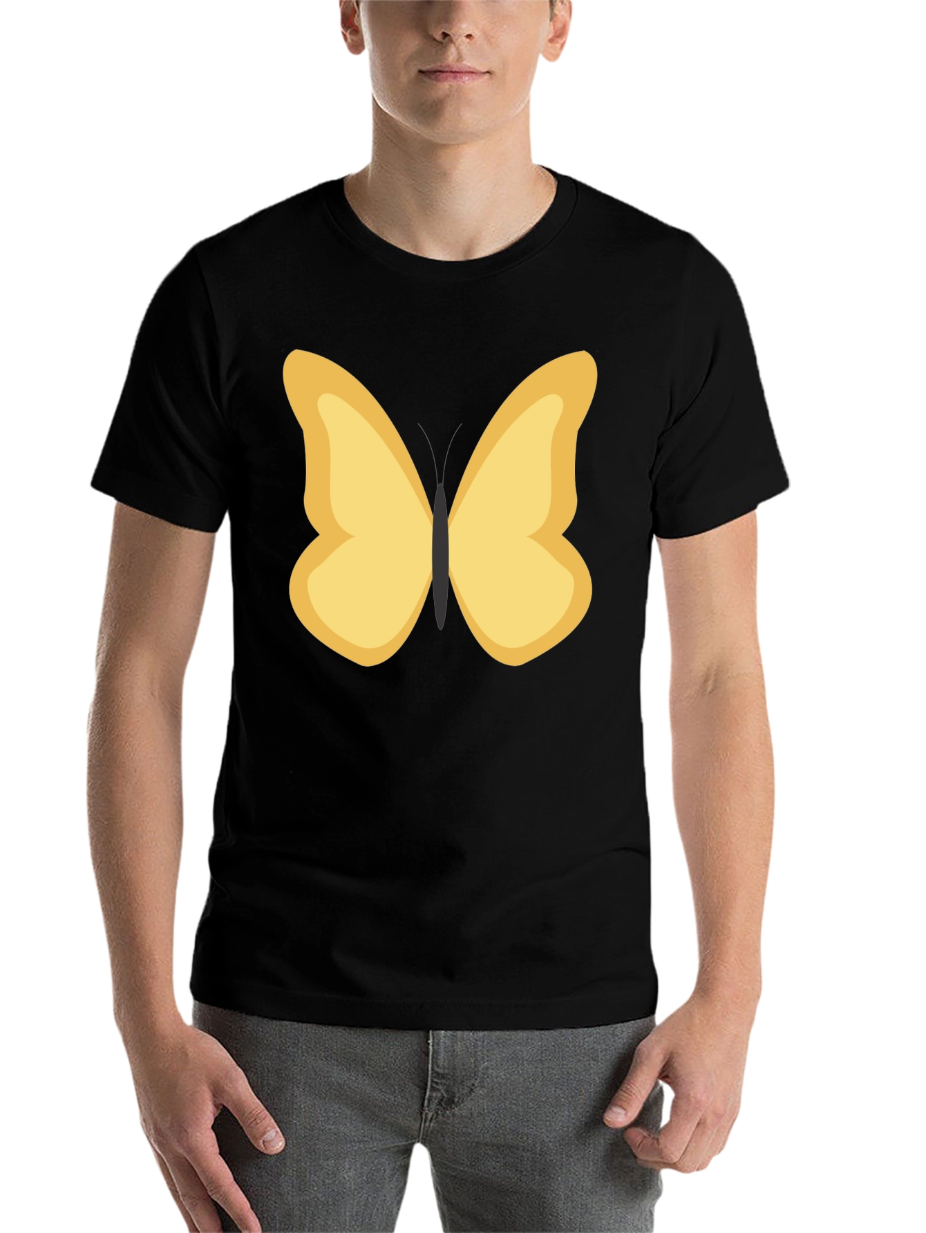 Black Butterfly Graphic Tee - Stylish Casual Wear view 7