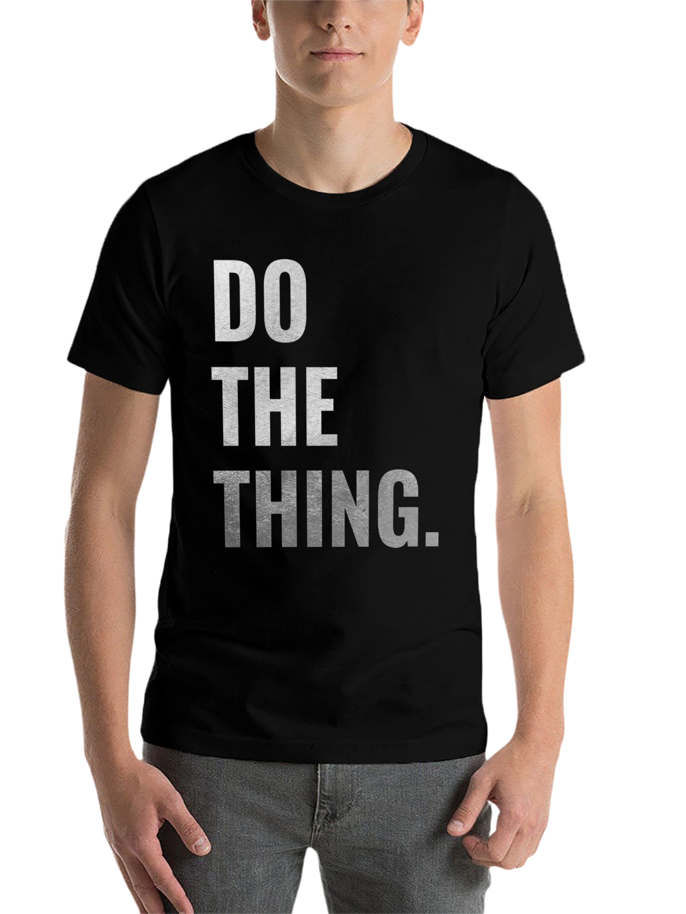 Black Do The Thing T-Shirt - Motivational Graphic Tee view 7
