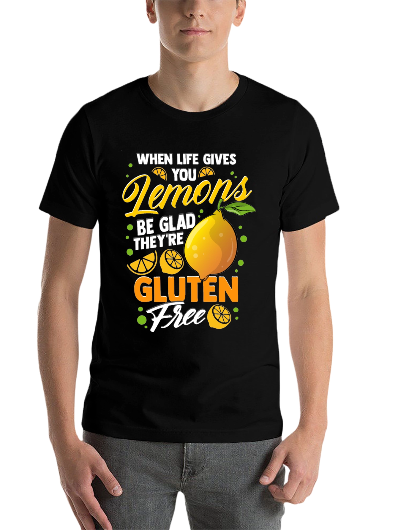 Black Lemon Gluten Free Graphic Tee view 7