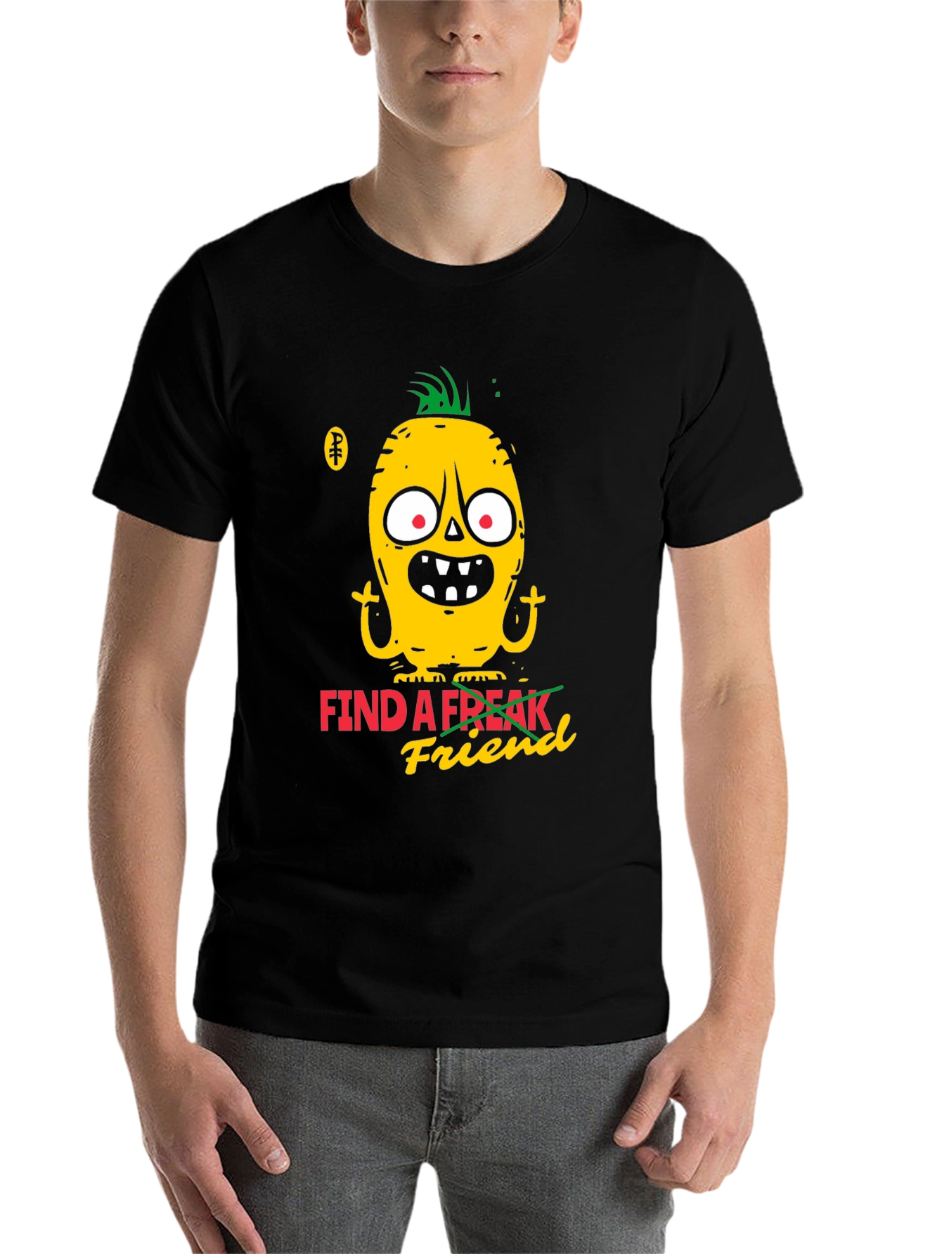 Black Find a Freak Friend Graphic Tee - Black view 7