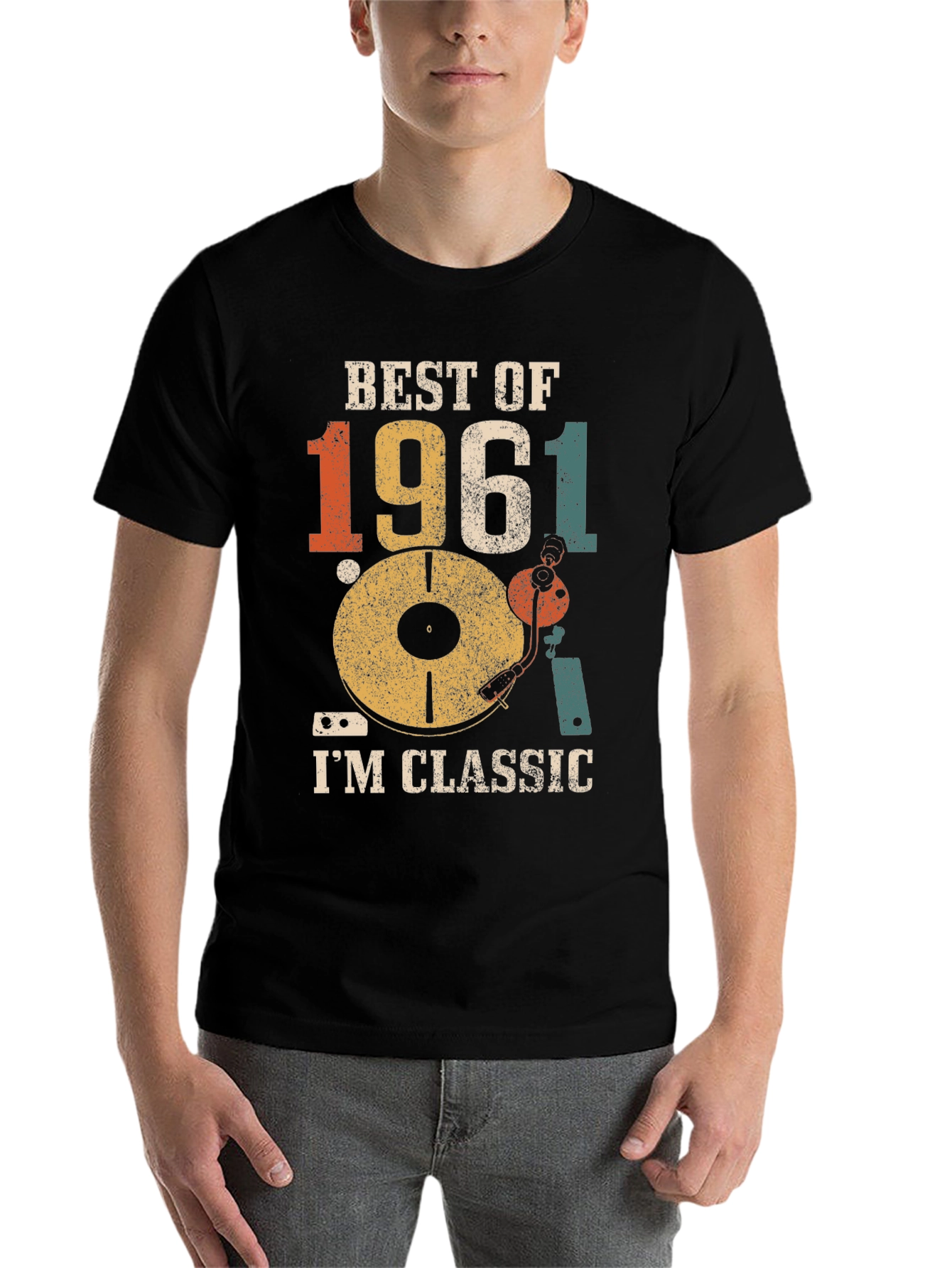 Black Best of 1961 Classic Graphic T-Shirt view 7