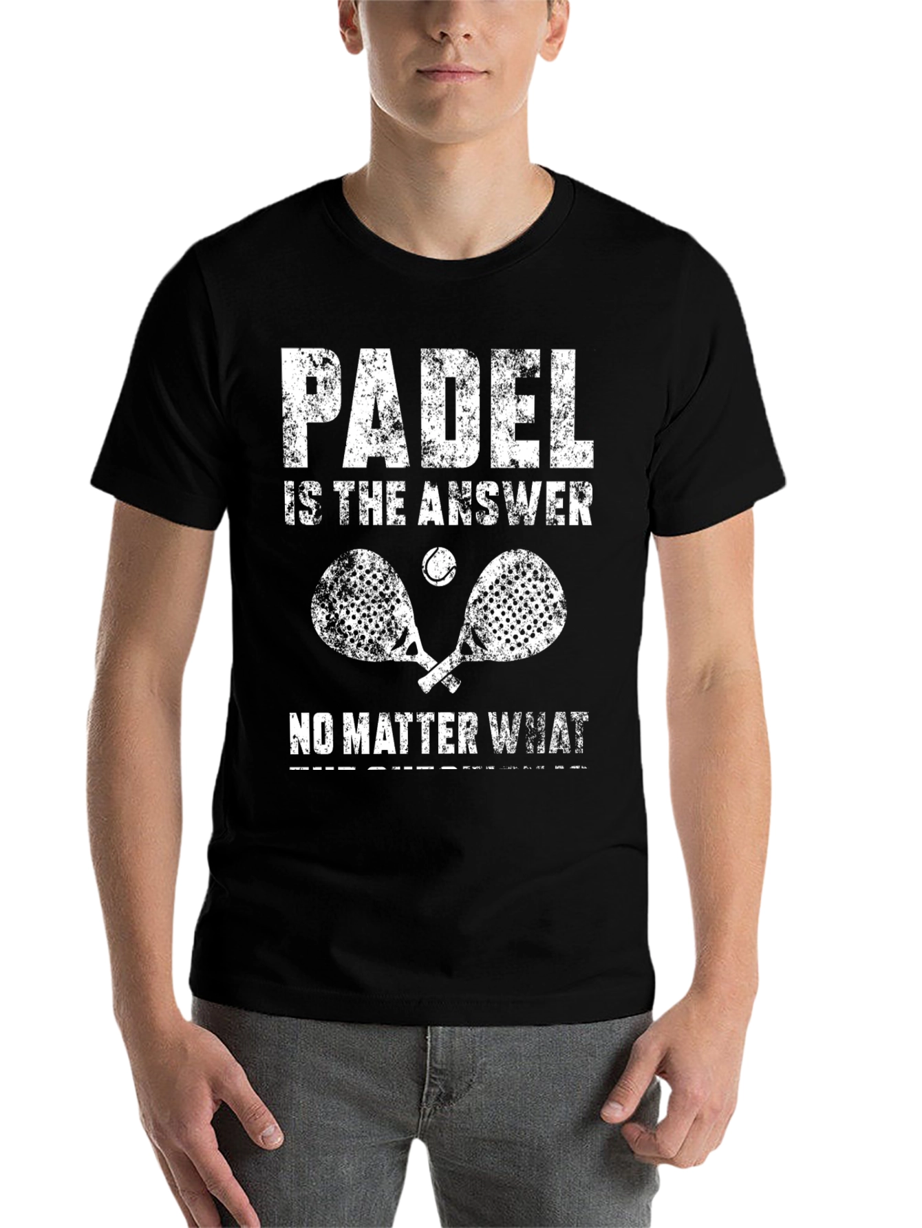Black Padel Is The Answer T-Shirt view 7