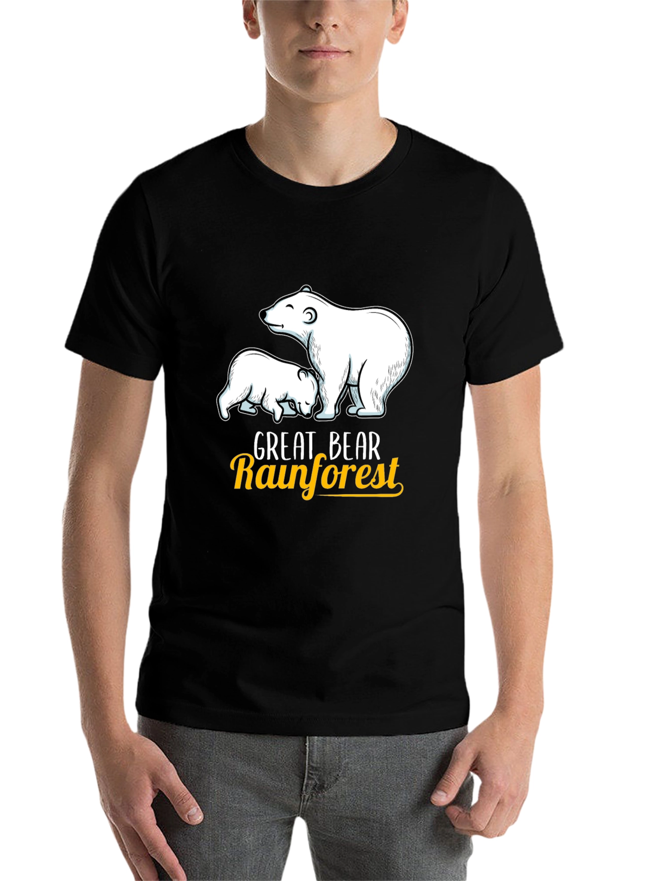 Black Great Bear Rainforest T-Shirt view 7