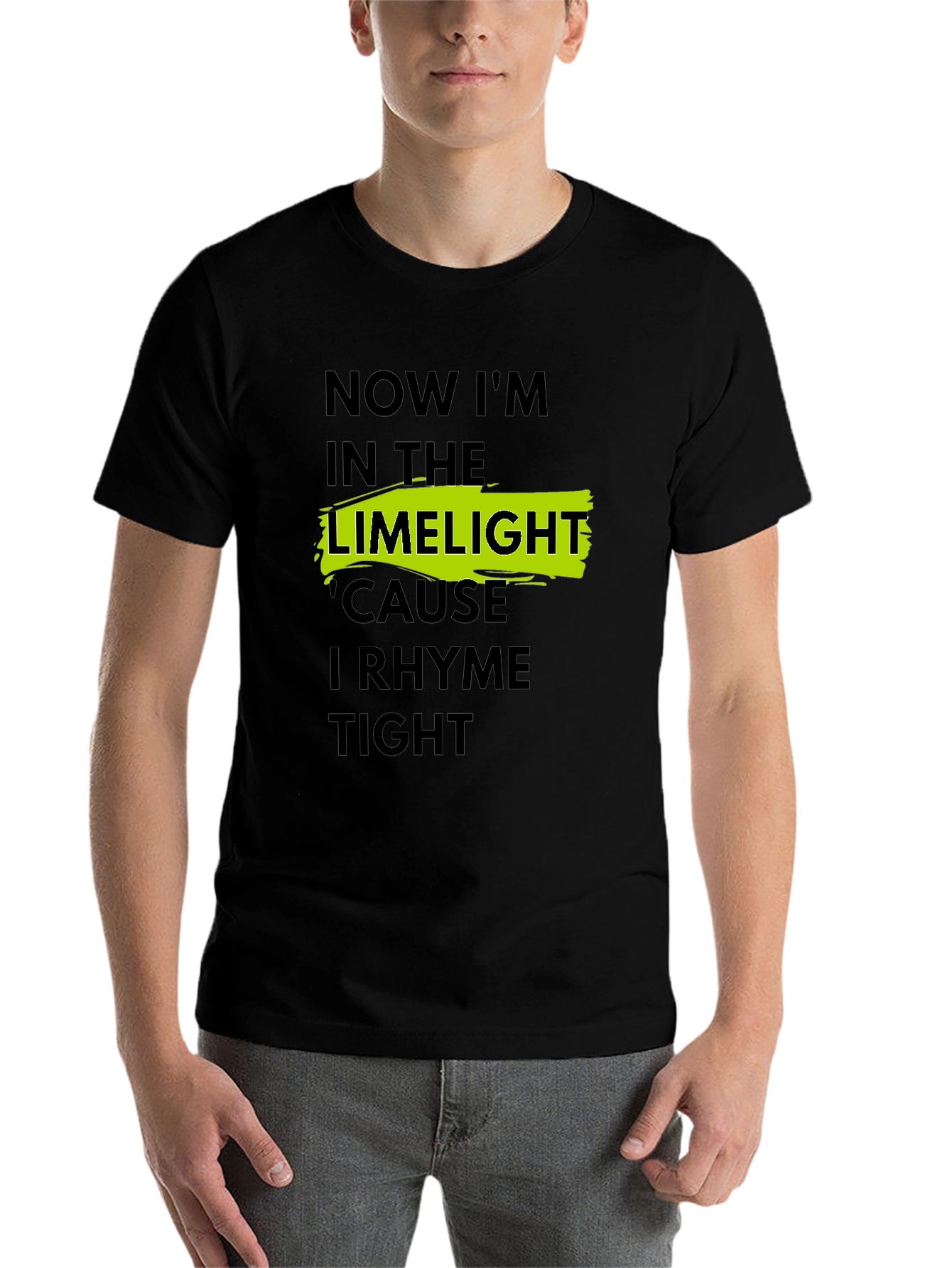 Black LimeLight Rhyme Tight Black T-Shirt view 7