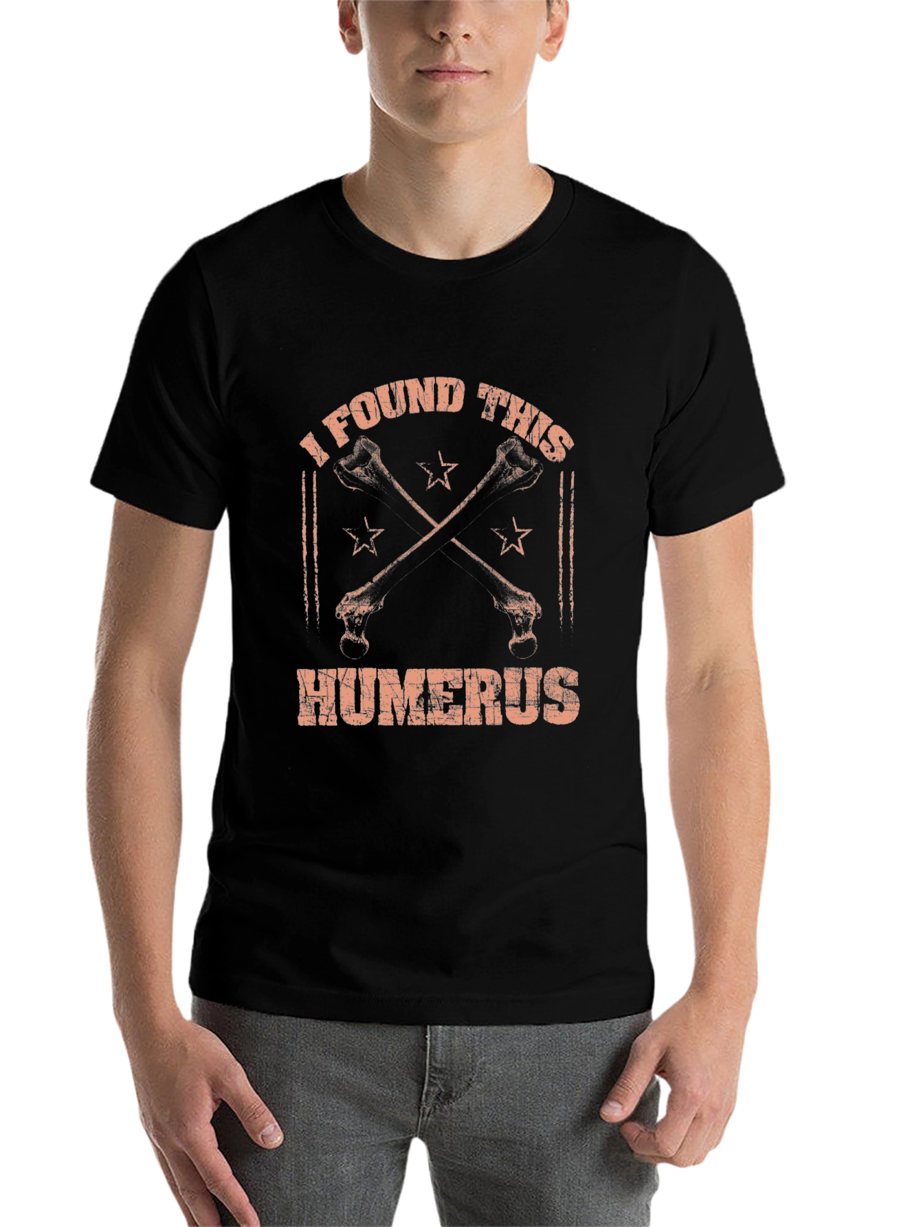 Black I Found This Humerus T-Shirt view 7