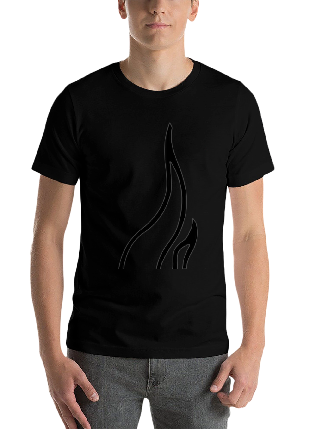 Black Flame Graphic Black T-Shirt - Stylish Casual Wear view 7