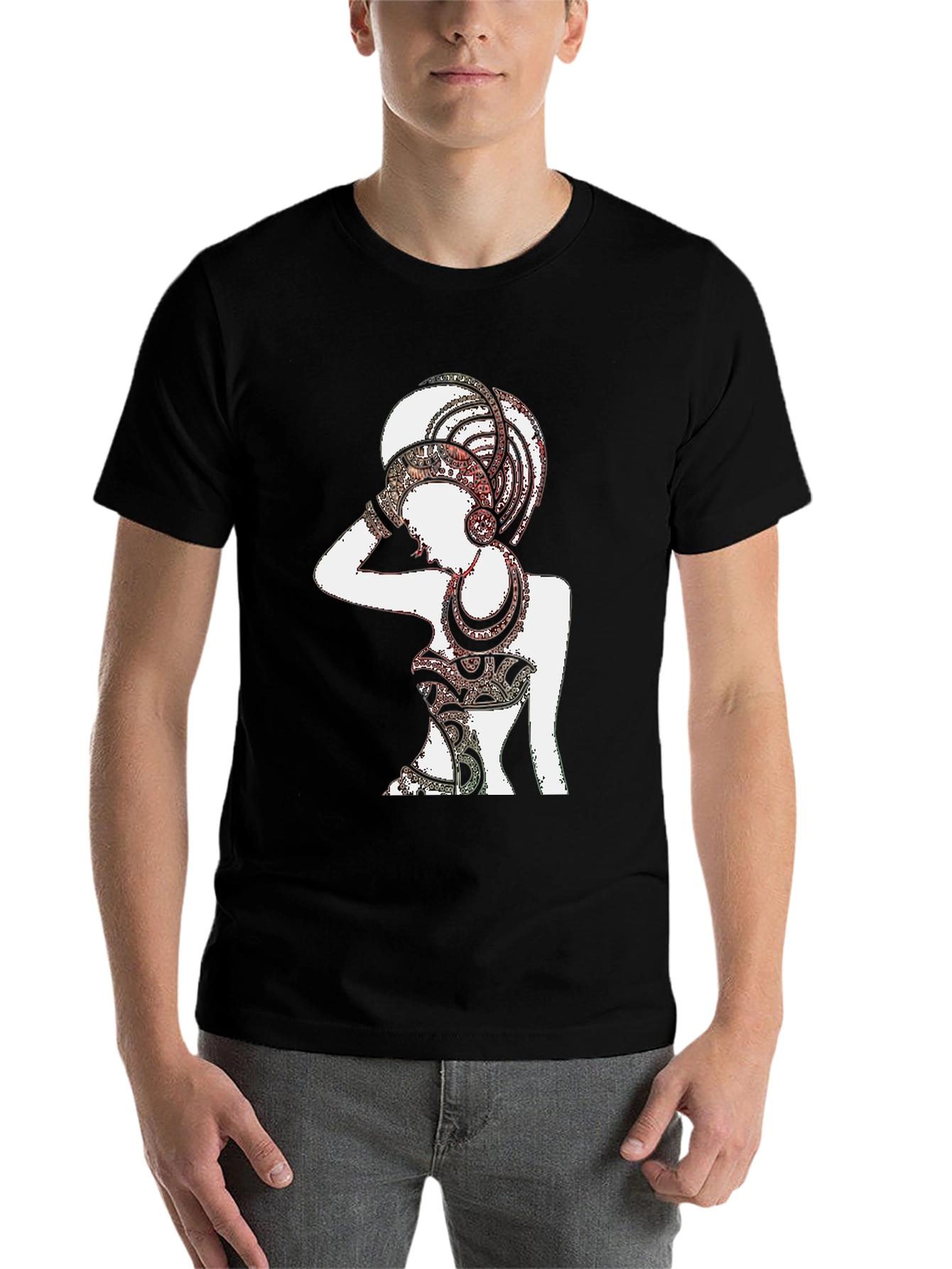 Black Boho Chic Graphic Tee view 7