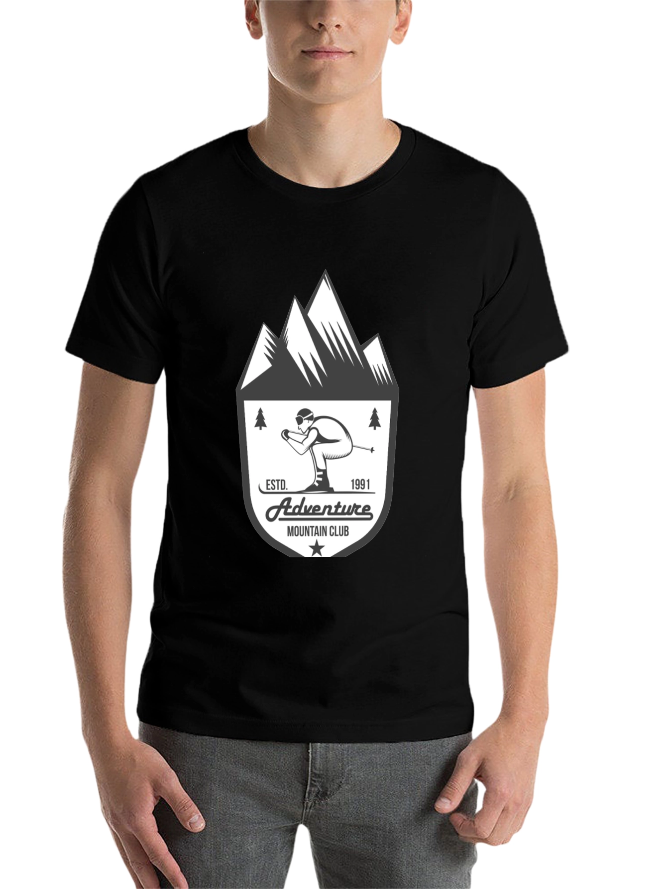 Black Adventure Mountain Club T-Shirt view 7