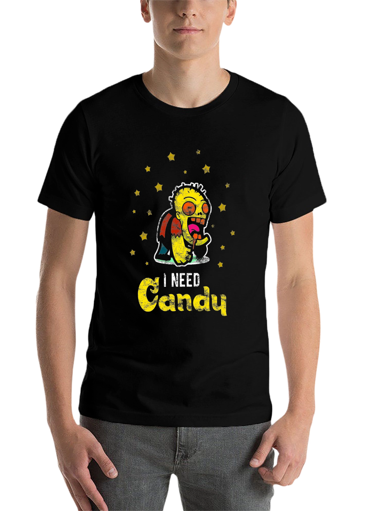 Zombie 'I Need Candy' Graphic T-Shirt - 7