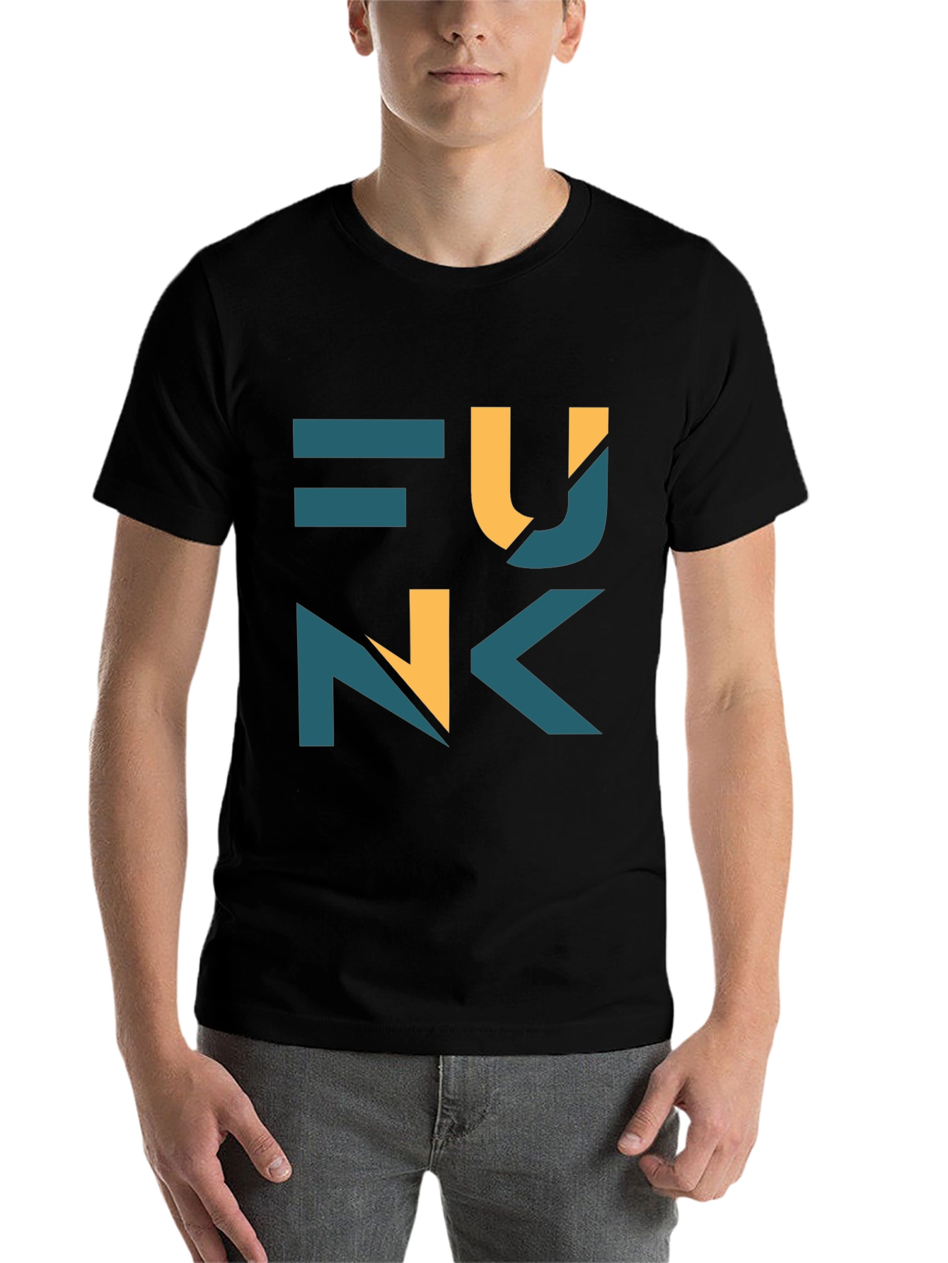 Black Funk Graphic Print Black T-Shirt view 7